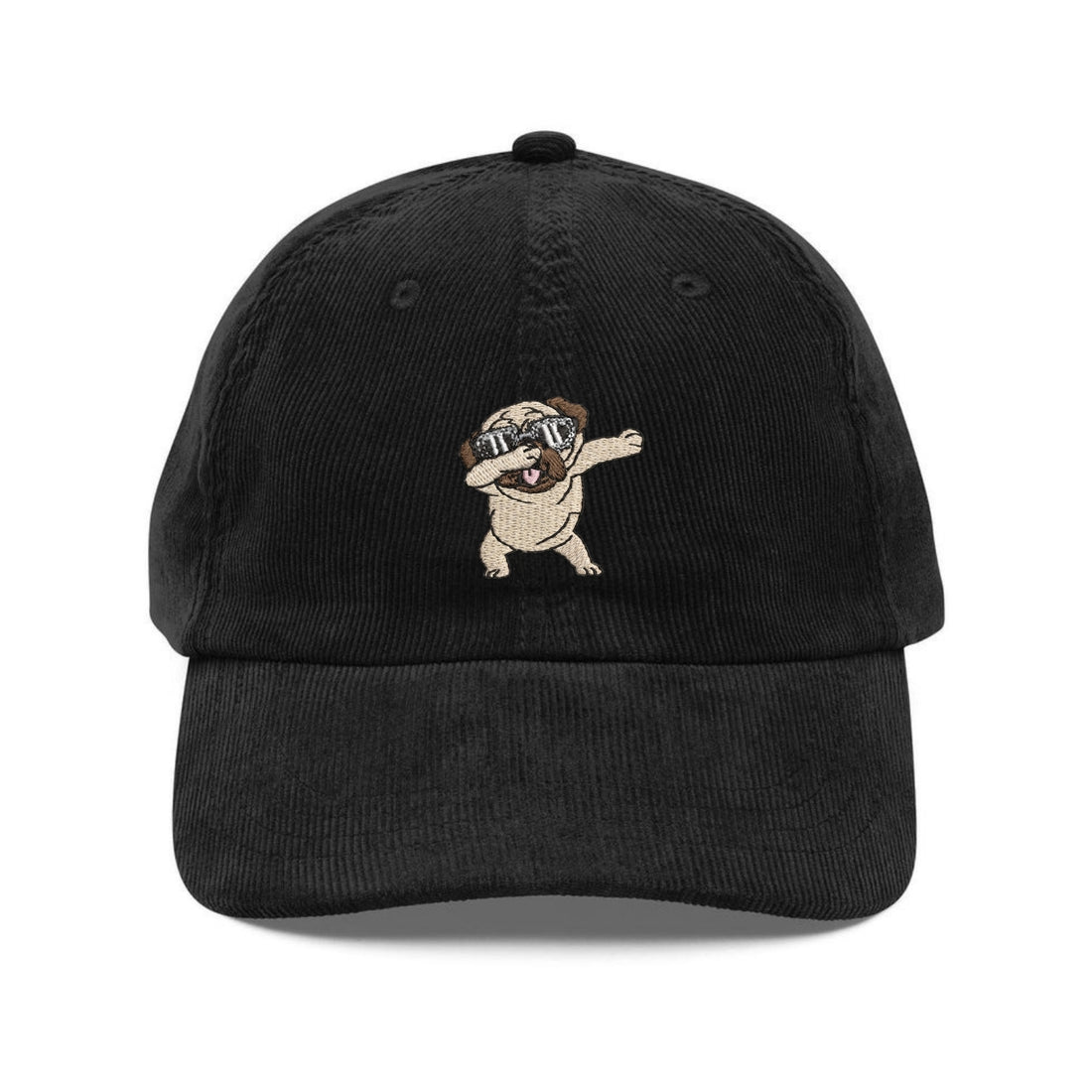 Custom Embroidered Dabbing Pug Dog Hat - Cool Cartoon Pet Lover Cap