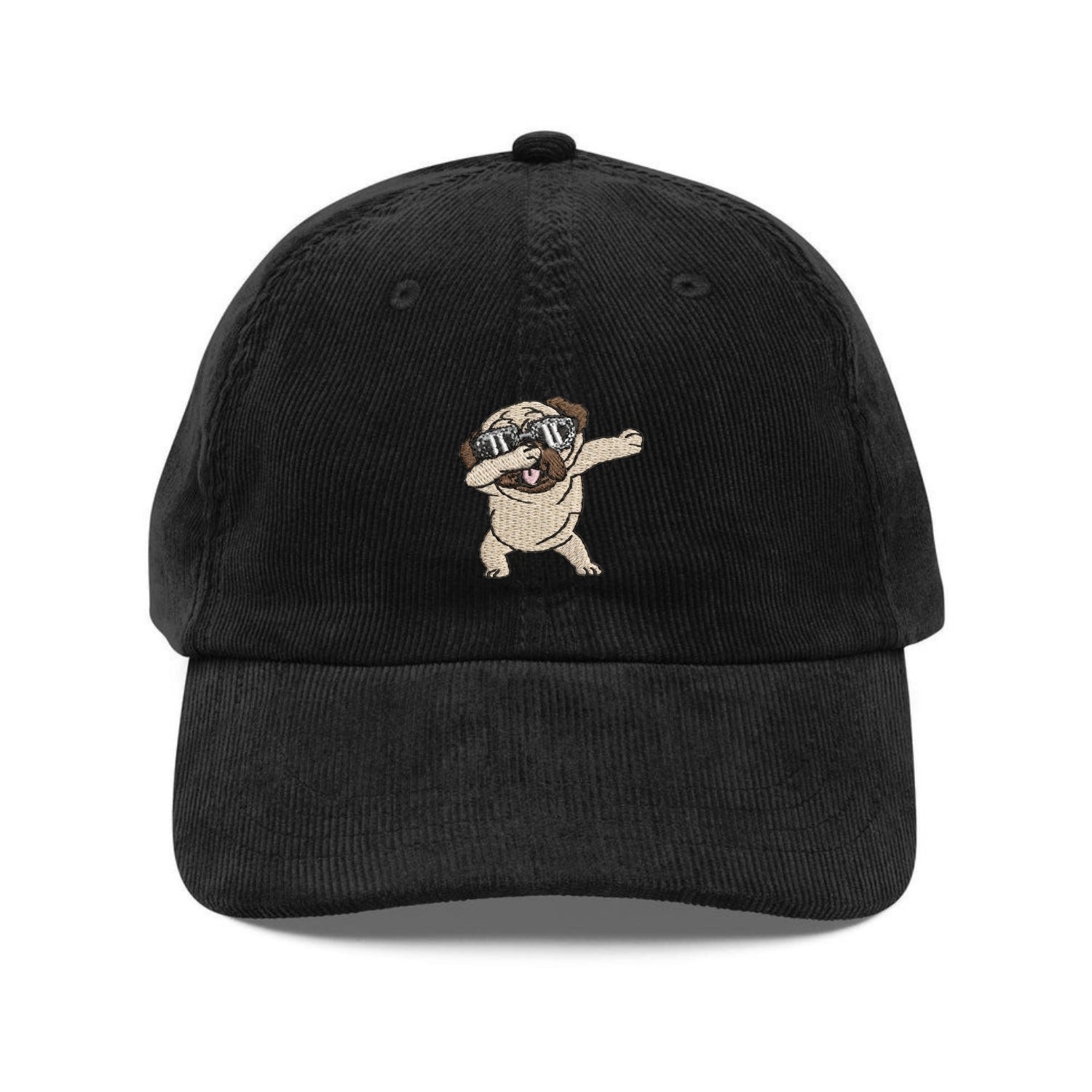Custom Embroidered Dabbing Pug Dog Hat - Cool Cartoon Pet Lover Cap