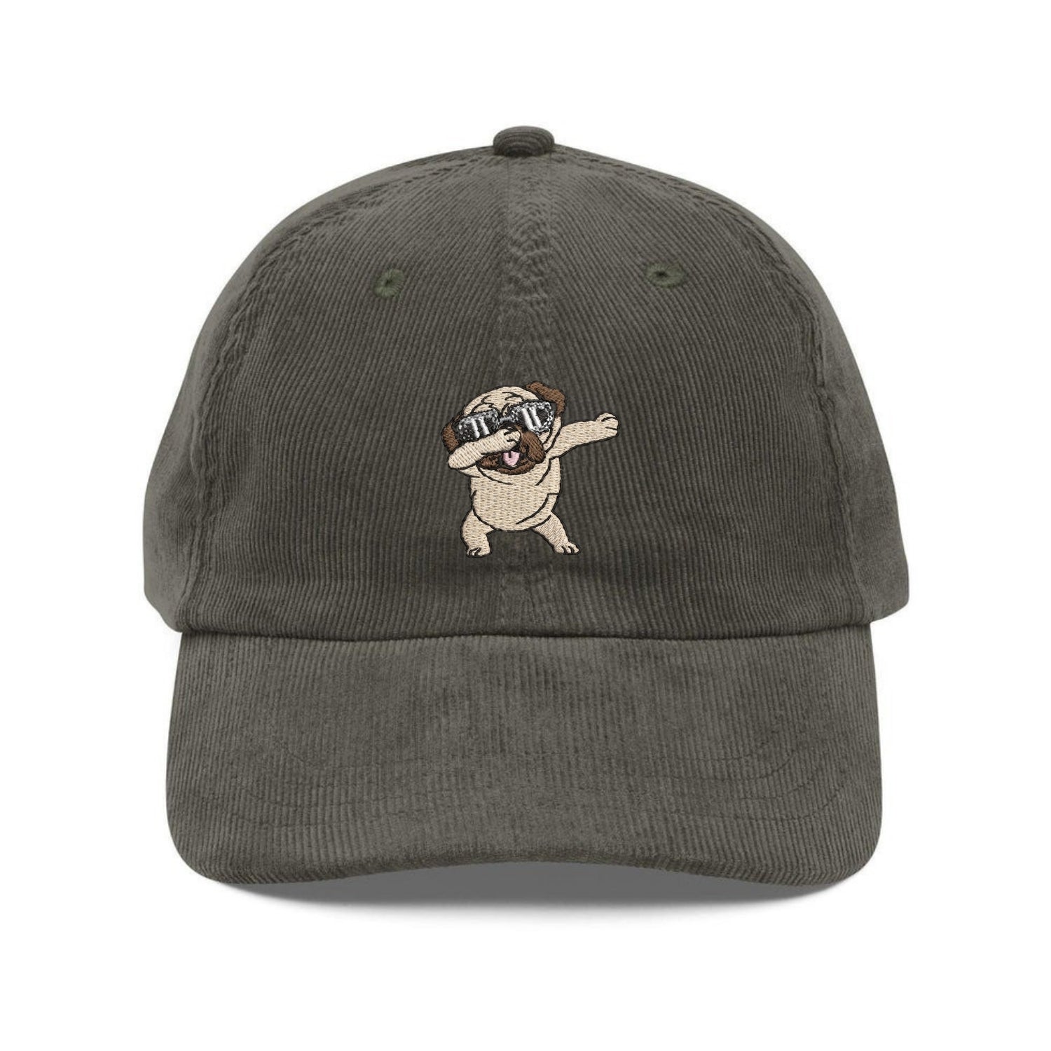 Custom Embroidered Dabbing Pug Dog Hat - Cool Cartoon Pet Lover Cap