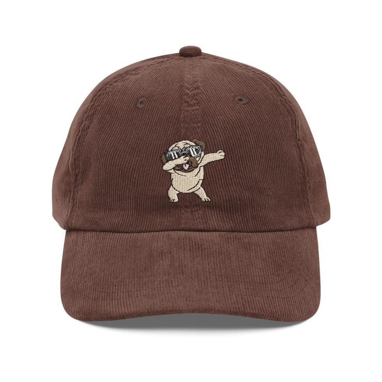 Custom Embroidered Dabbing Pug Dog Hat - Cool Cartoon Pet Lover Cap