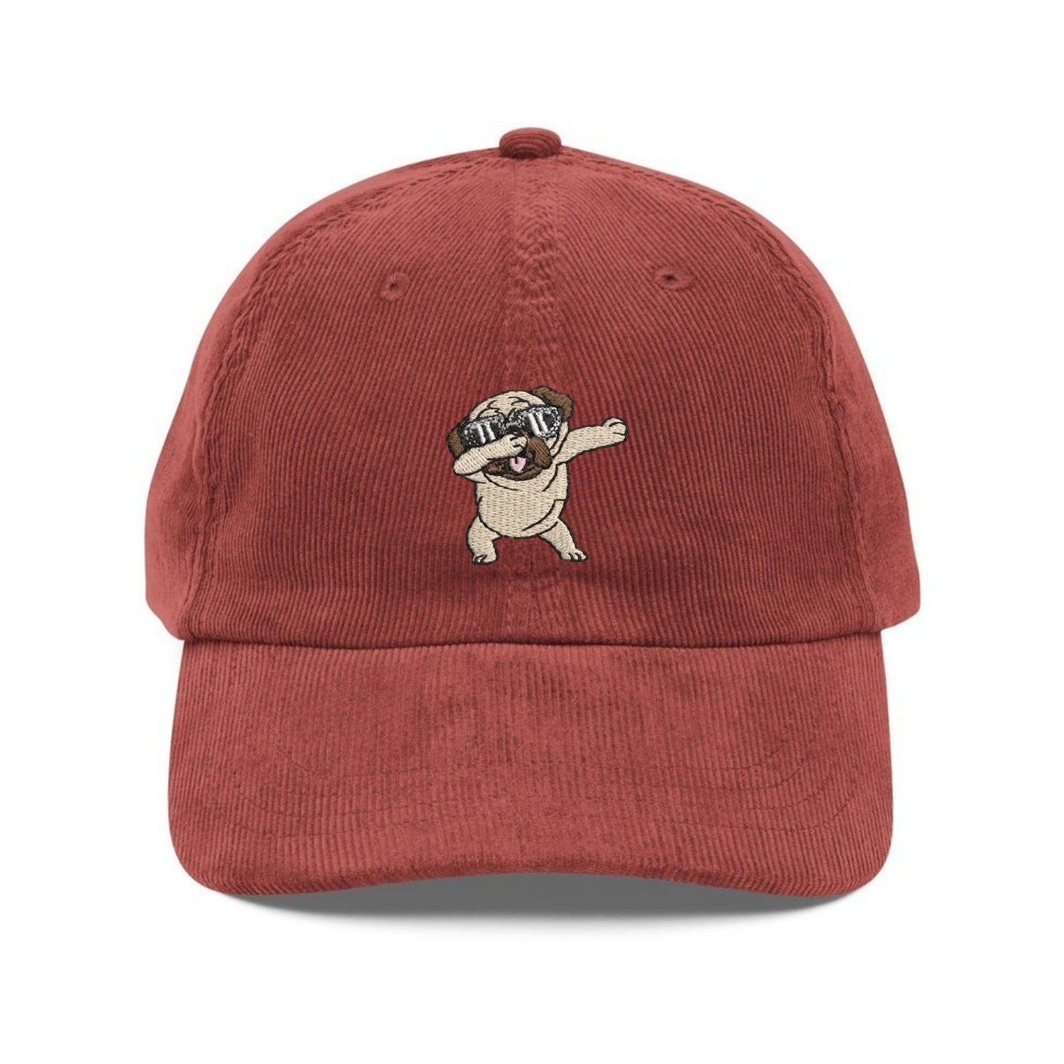 Custom Embroidered Dabbing Pug Dog Hat - Cool Cartoon Pet Lover Cap