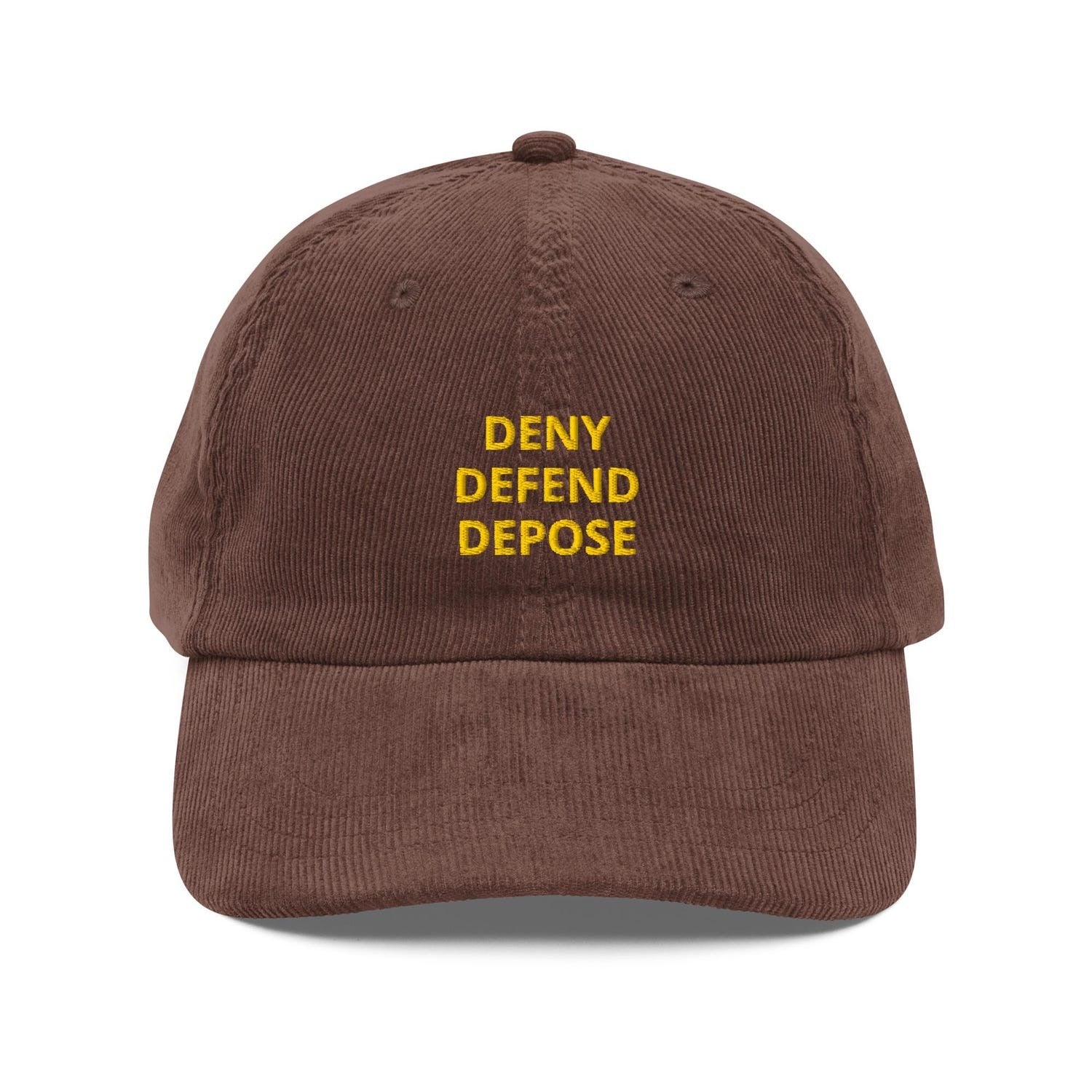 Custom Embroidered Deny Defend Depose Hat