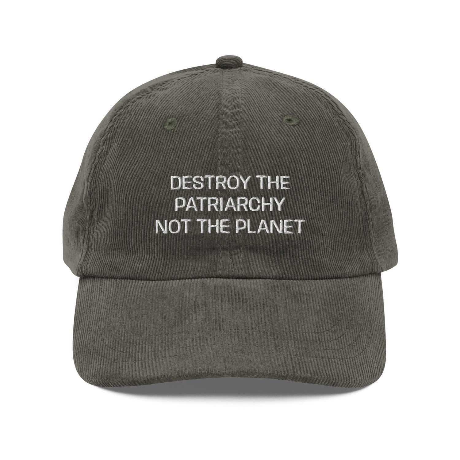 Custom Embroidered Destroy The Patriarchy Not The Planet Hat V2