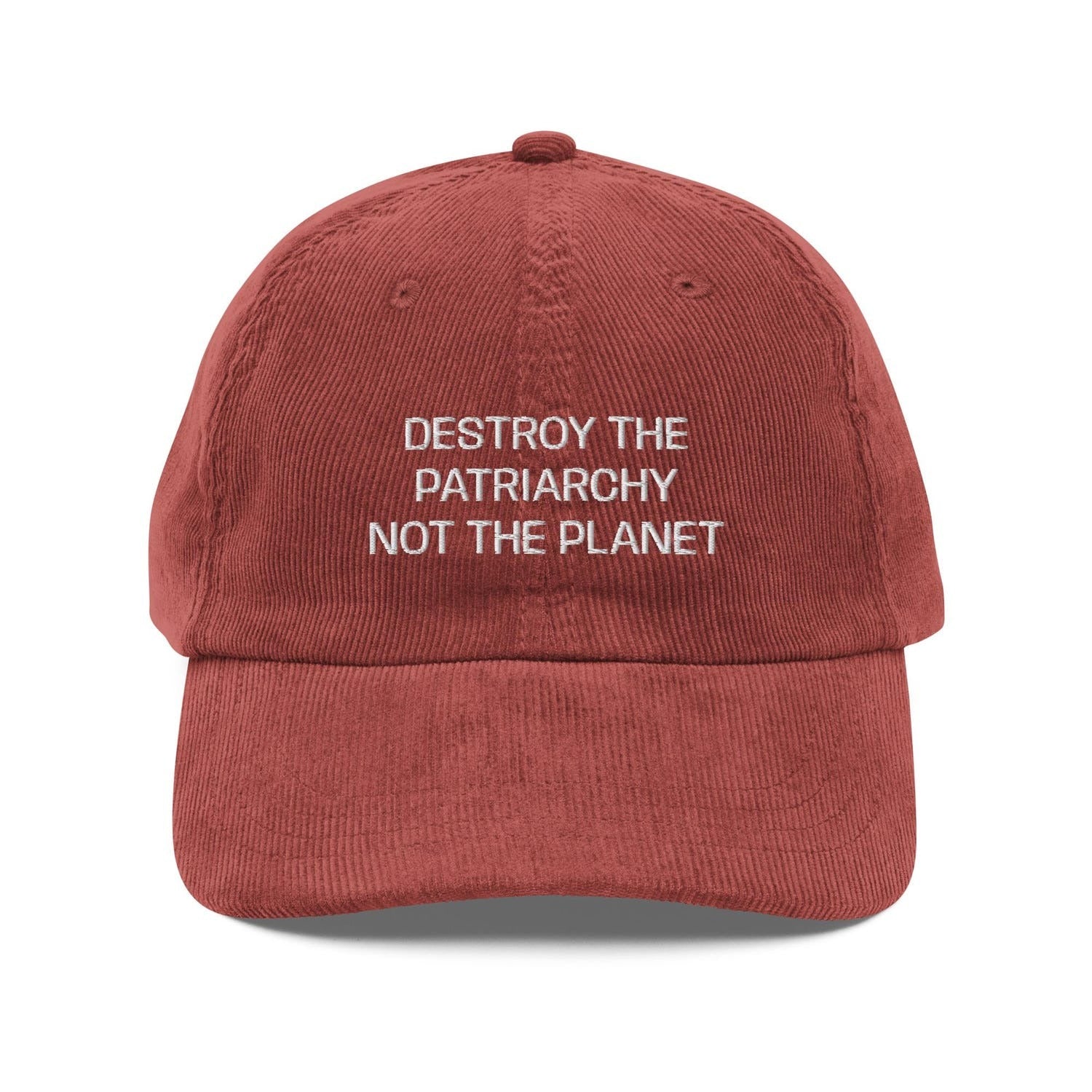 Custom Embroidered Destroy The Patriarchy Not The Planet Hat V2