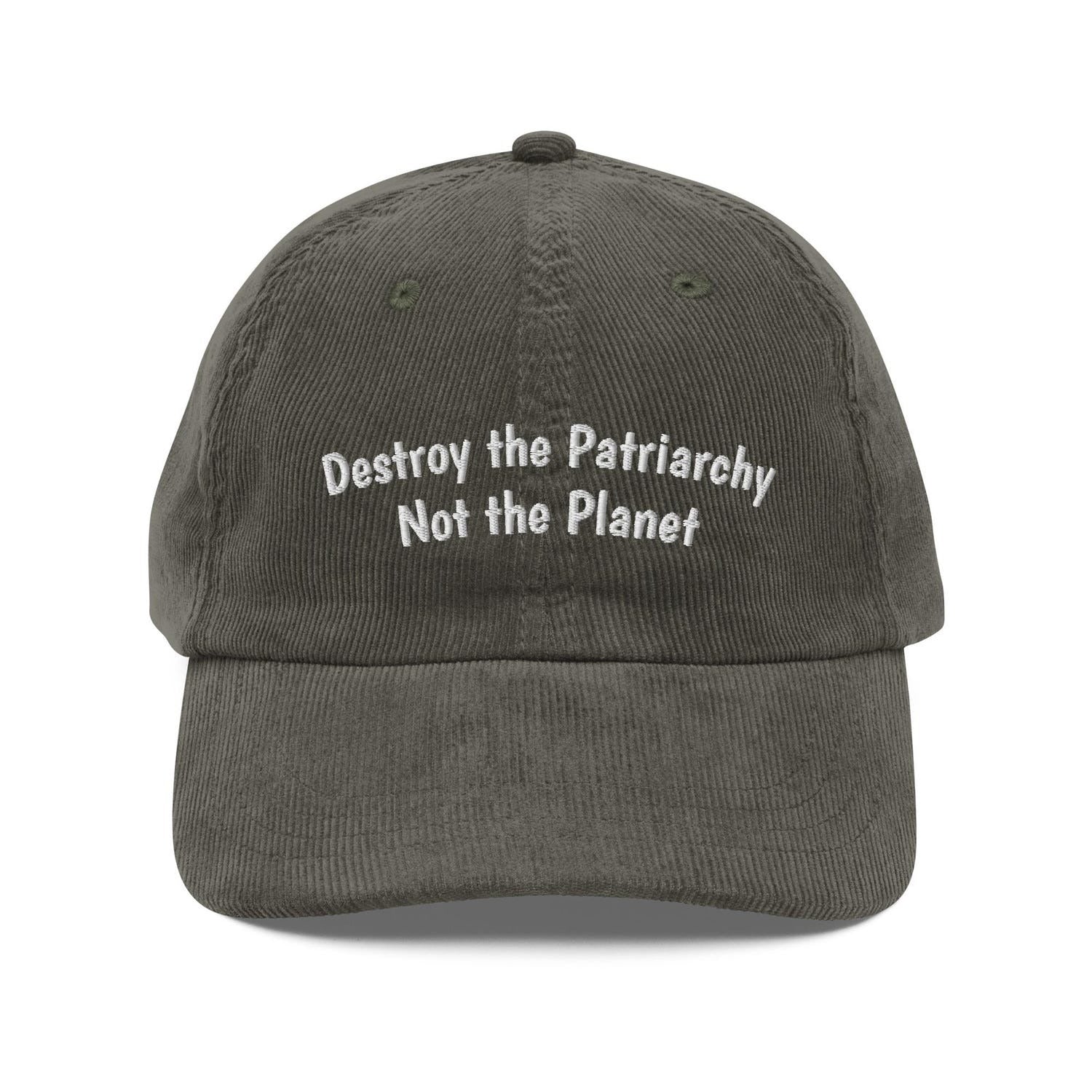Custom Embroidered Destroy the Patriarchy, Not the Planet Hat