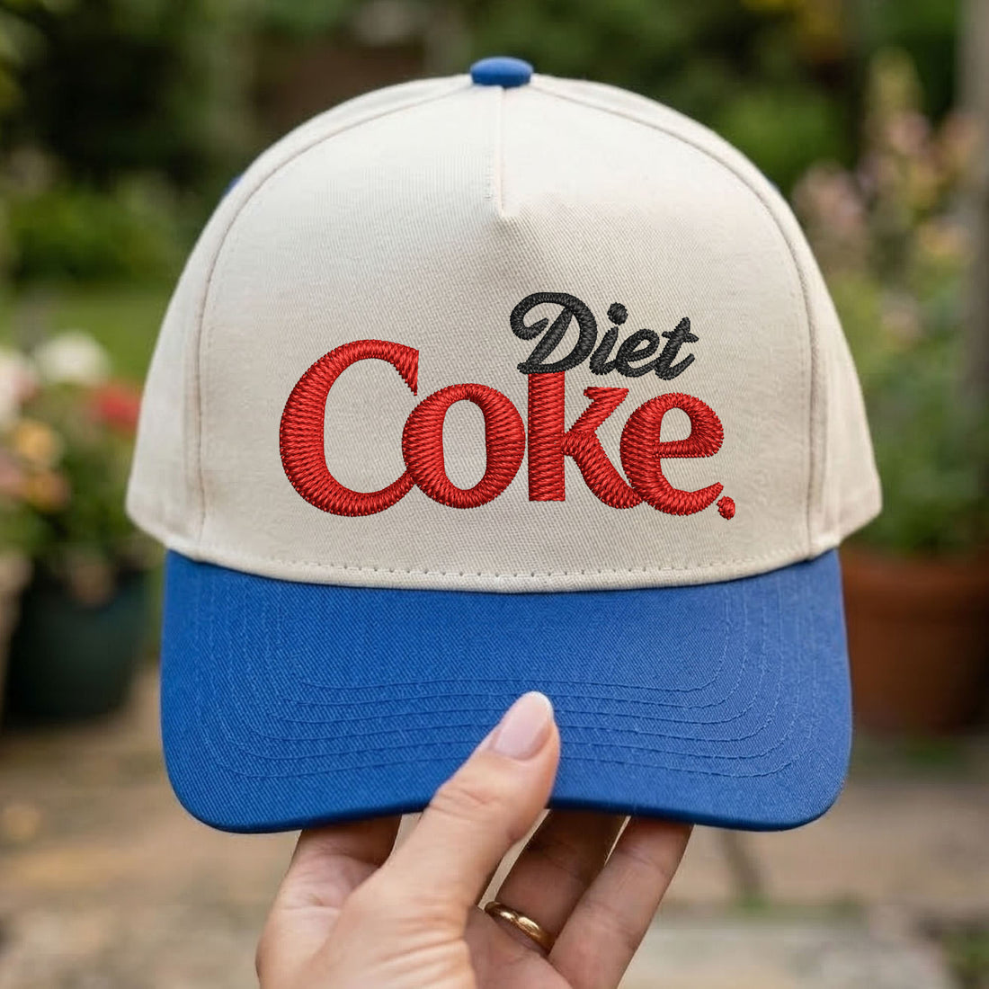 Custom Embroidered Diet Coke Snapback Hat