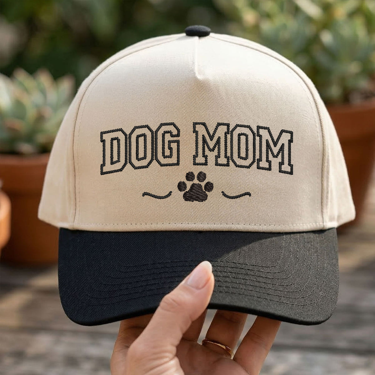 Custom Embroidered Dog Mom Snapback Hat