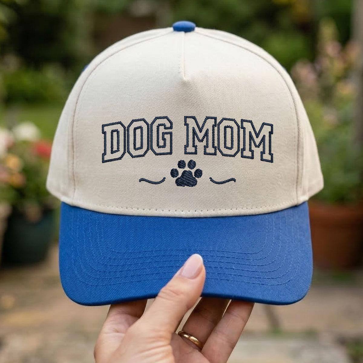 Custom Embroidered Dog Mom Snapback Hat