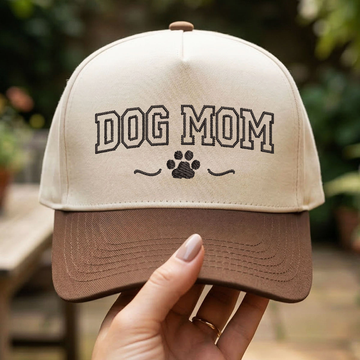 Custom Embroidered Dog Mom Snapback Hat