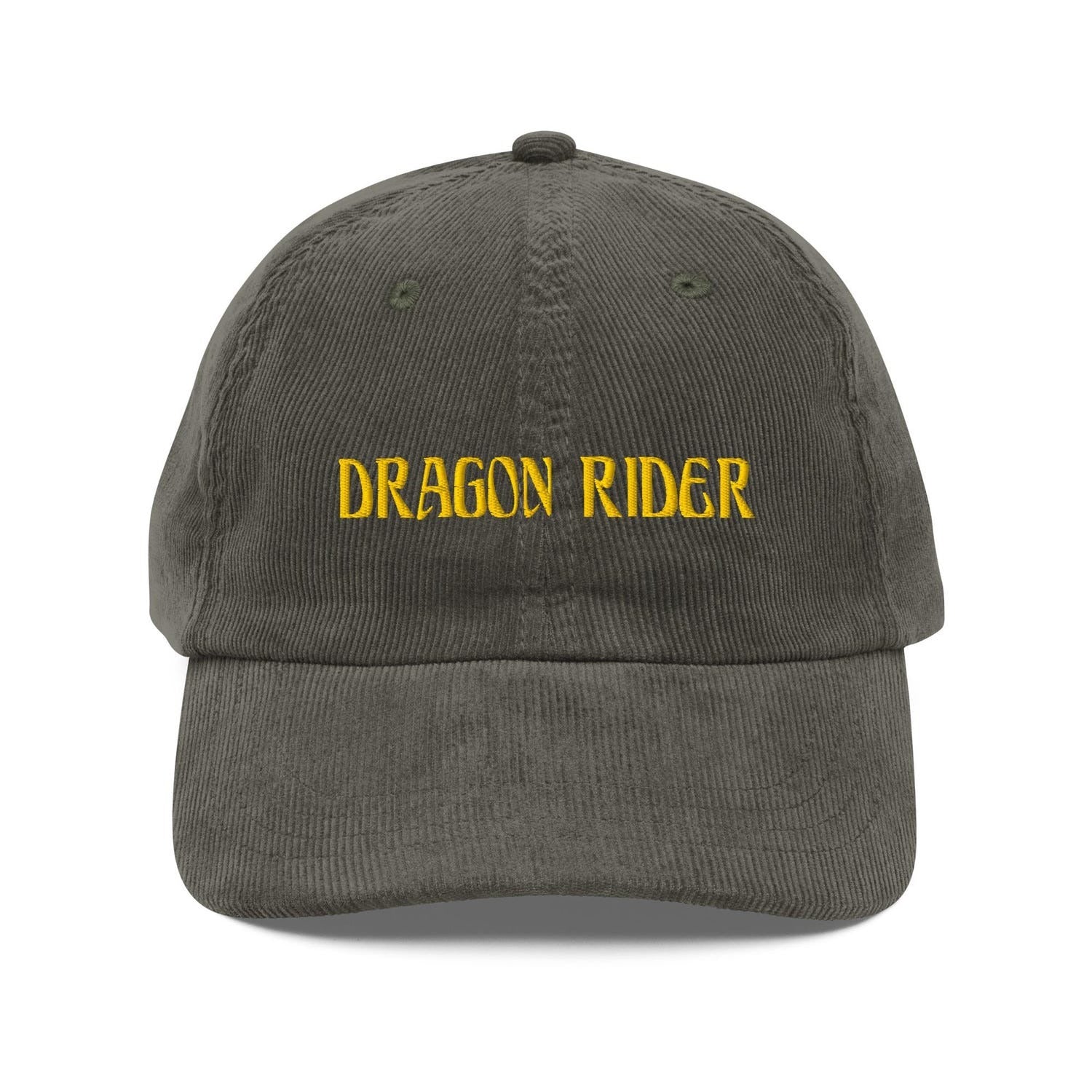 Custom Embroidered Dragon Rider Monochromatic Black Hat