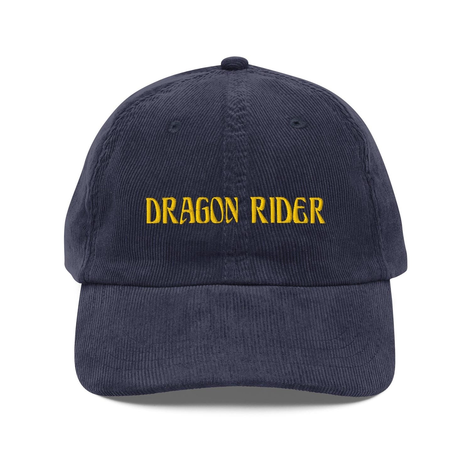 Custom Embroidered Dragon Rider Monochromatic Black Hat