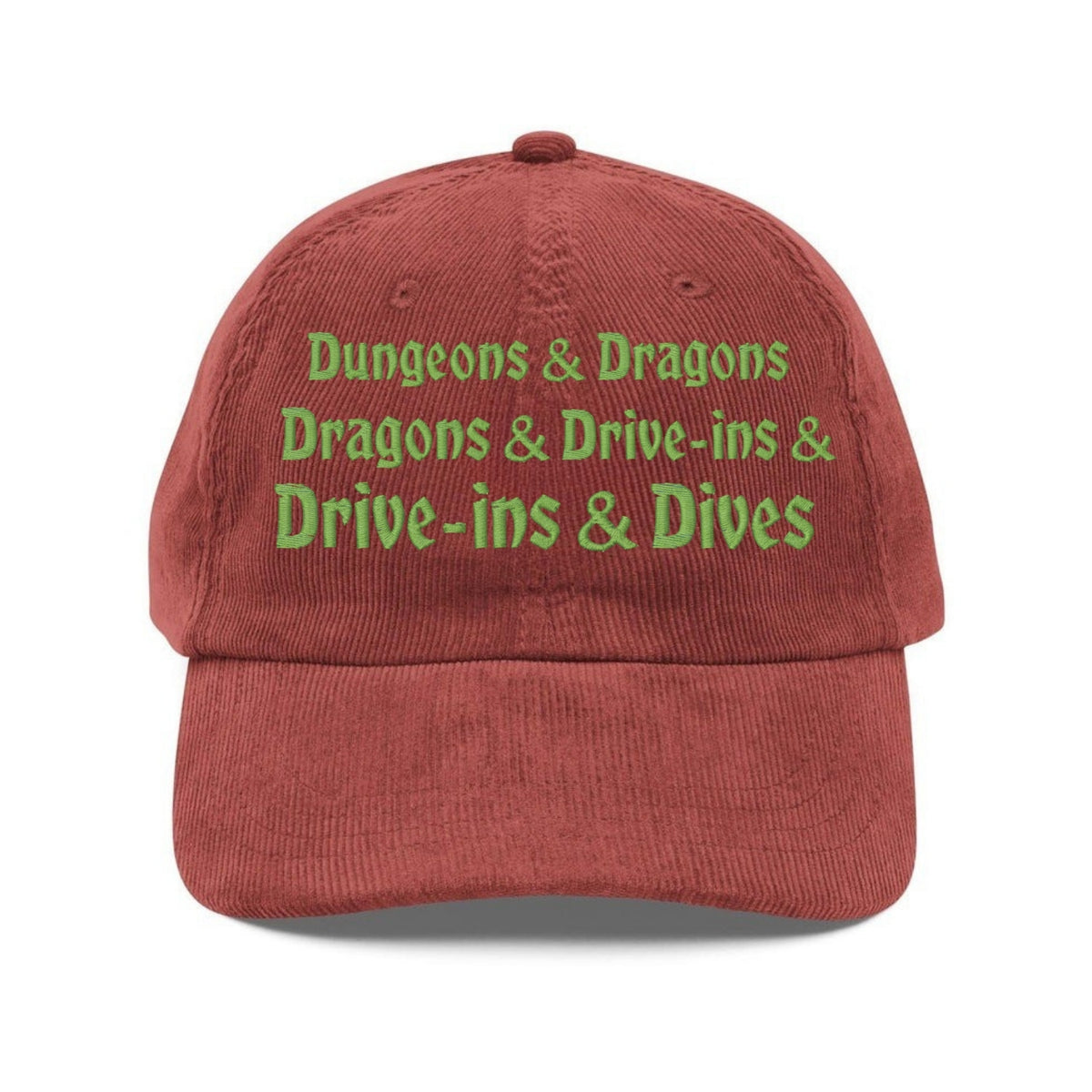 Custom Embroidered Dungeons Dragons Dine-Ins Drives Hat