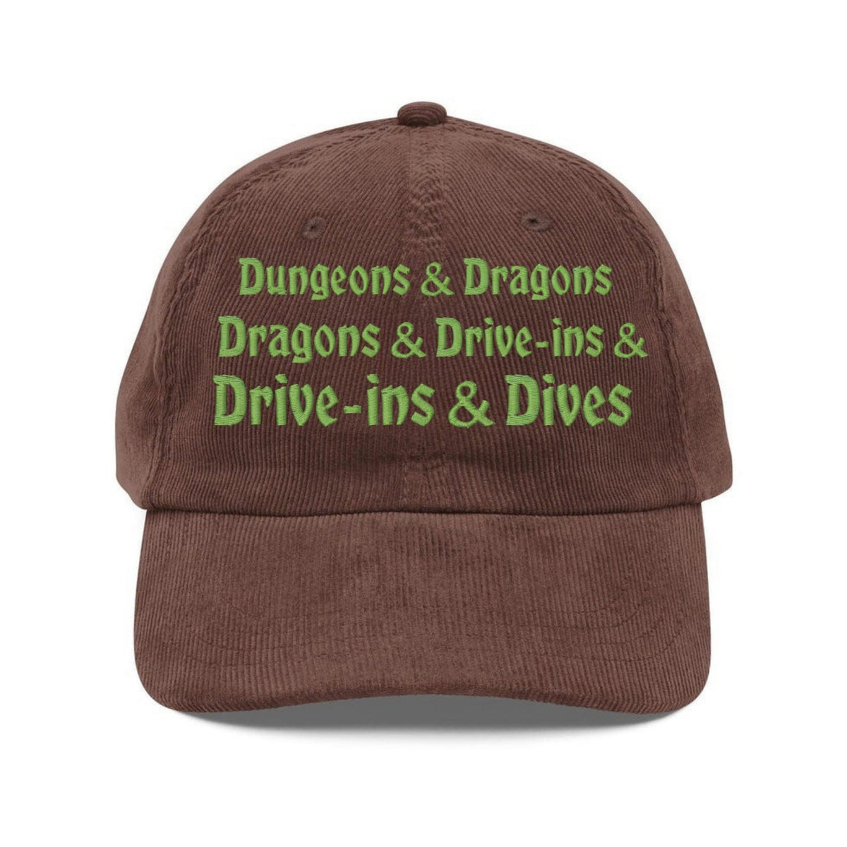 Custom Embroidered Dungeons Dragons Dine-Ins Drives Hat