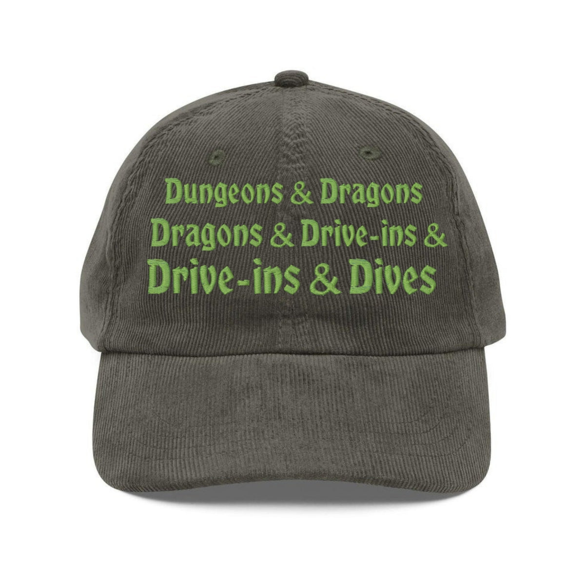 Custom Embroidered Dungeons Dragons Dine-Ins Drives Hat