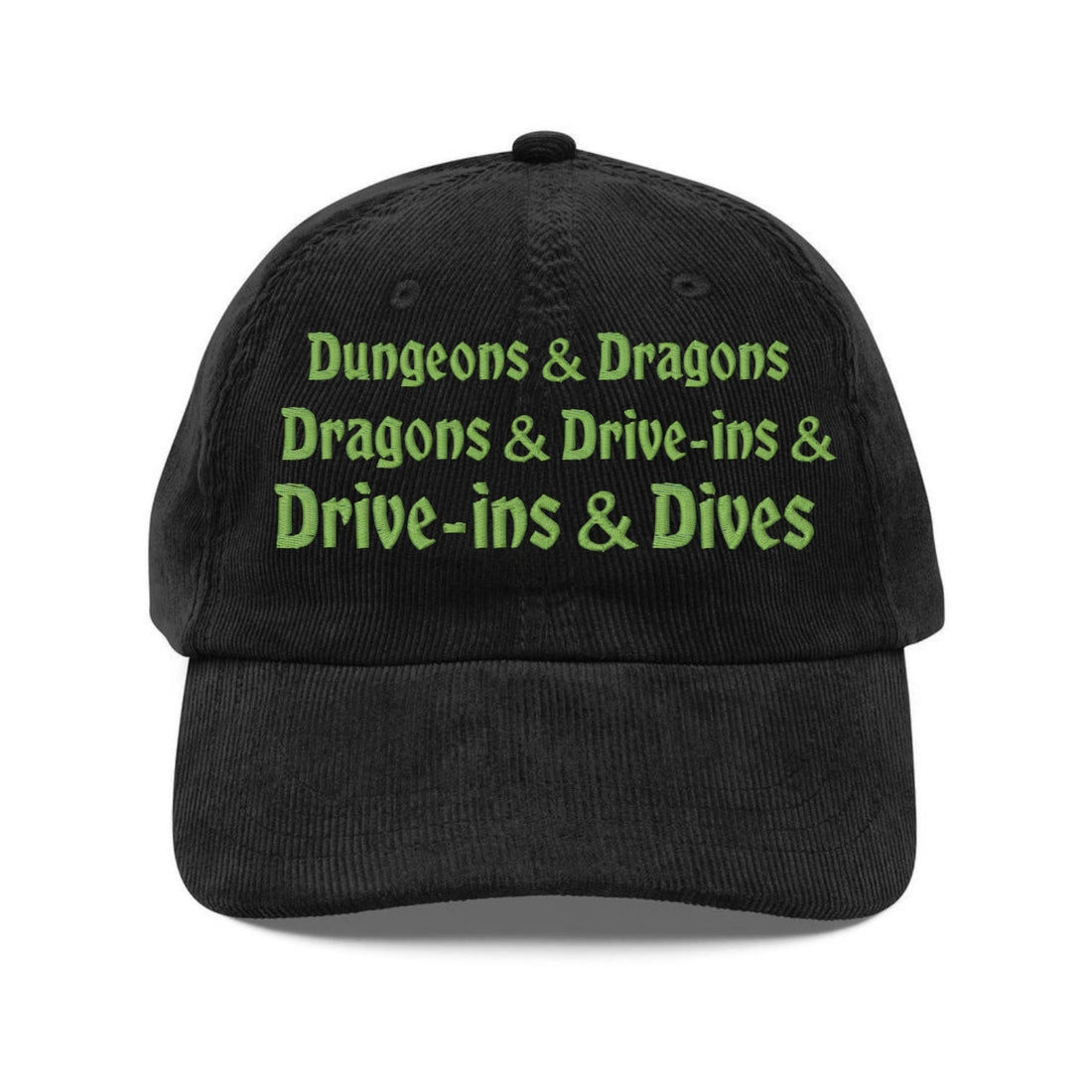 Custom Embroidered Dungeons Dragons Dine-Ins Drives Hat