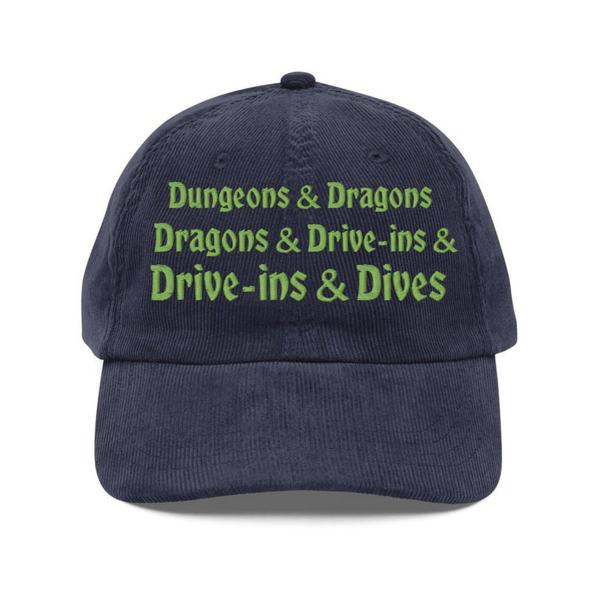 Custom Embroidered Dungeons Dragons Dine-Ins Drives Hat