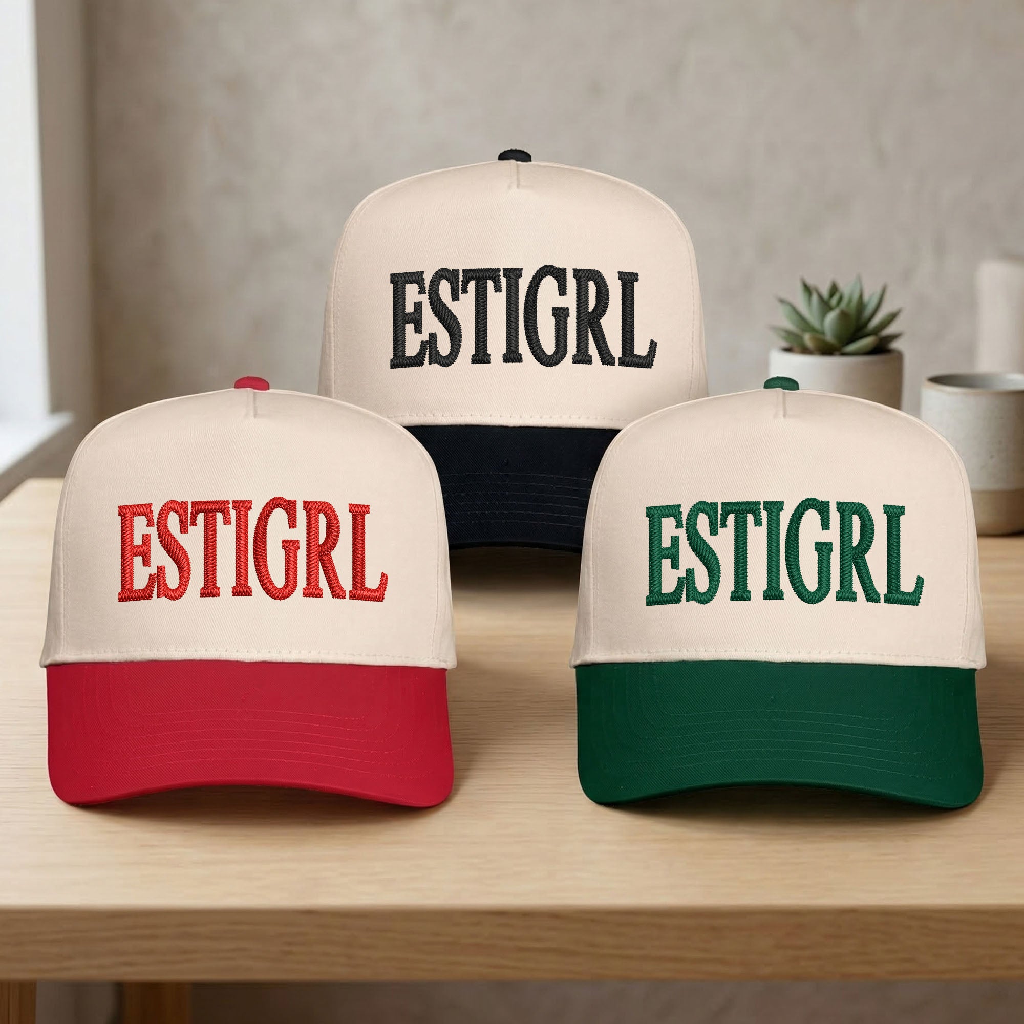 Custom Embroidered ESTIGRL Snapback Hat