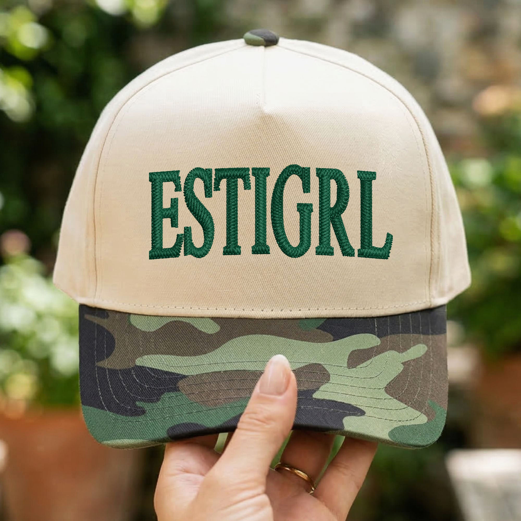 Custom Embroidered ESTIGRL Snapback Hat