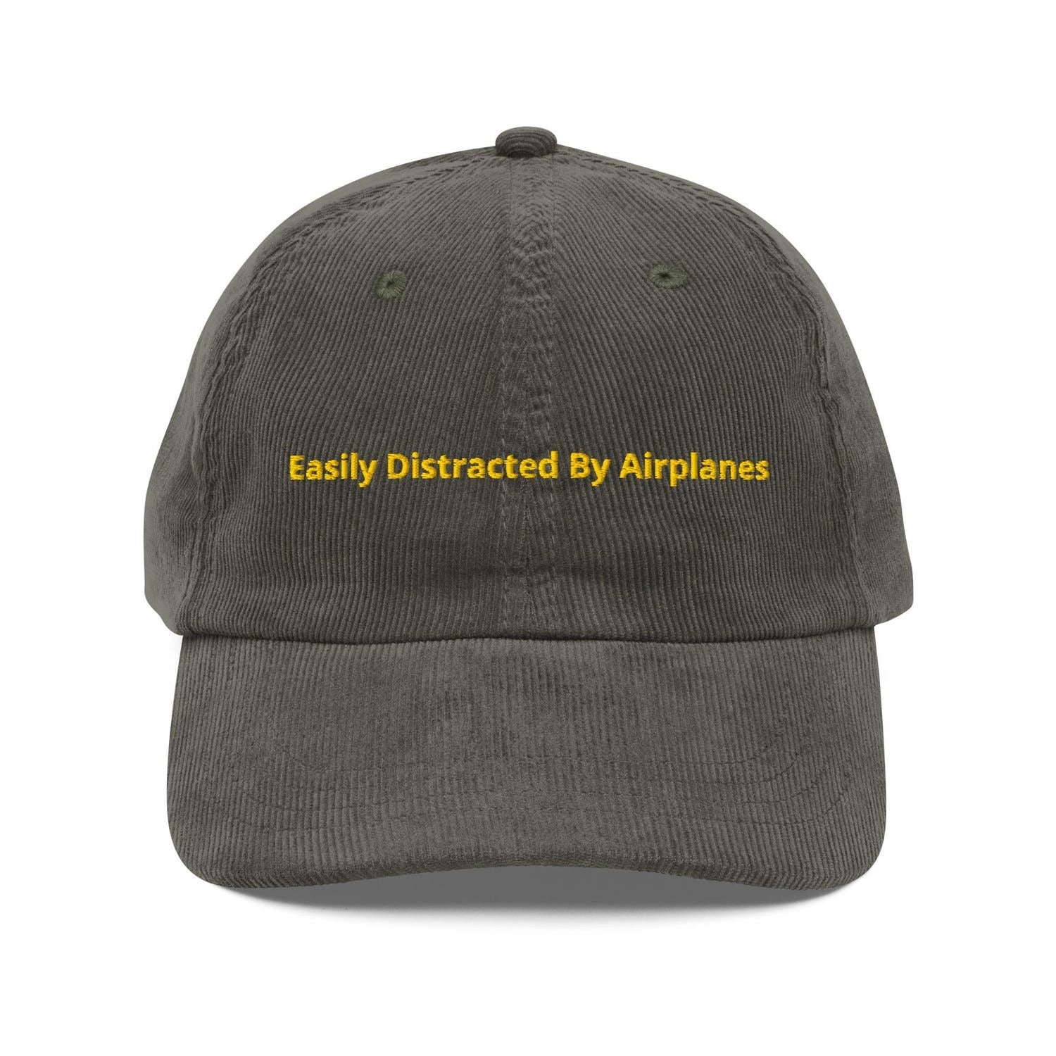 Custom Embroidered Easily Distracted By Airplanes Funny Hat