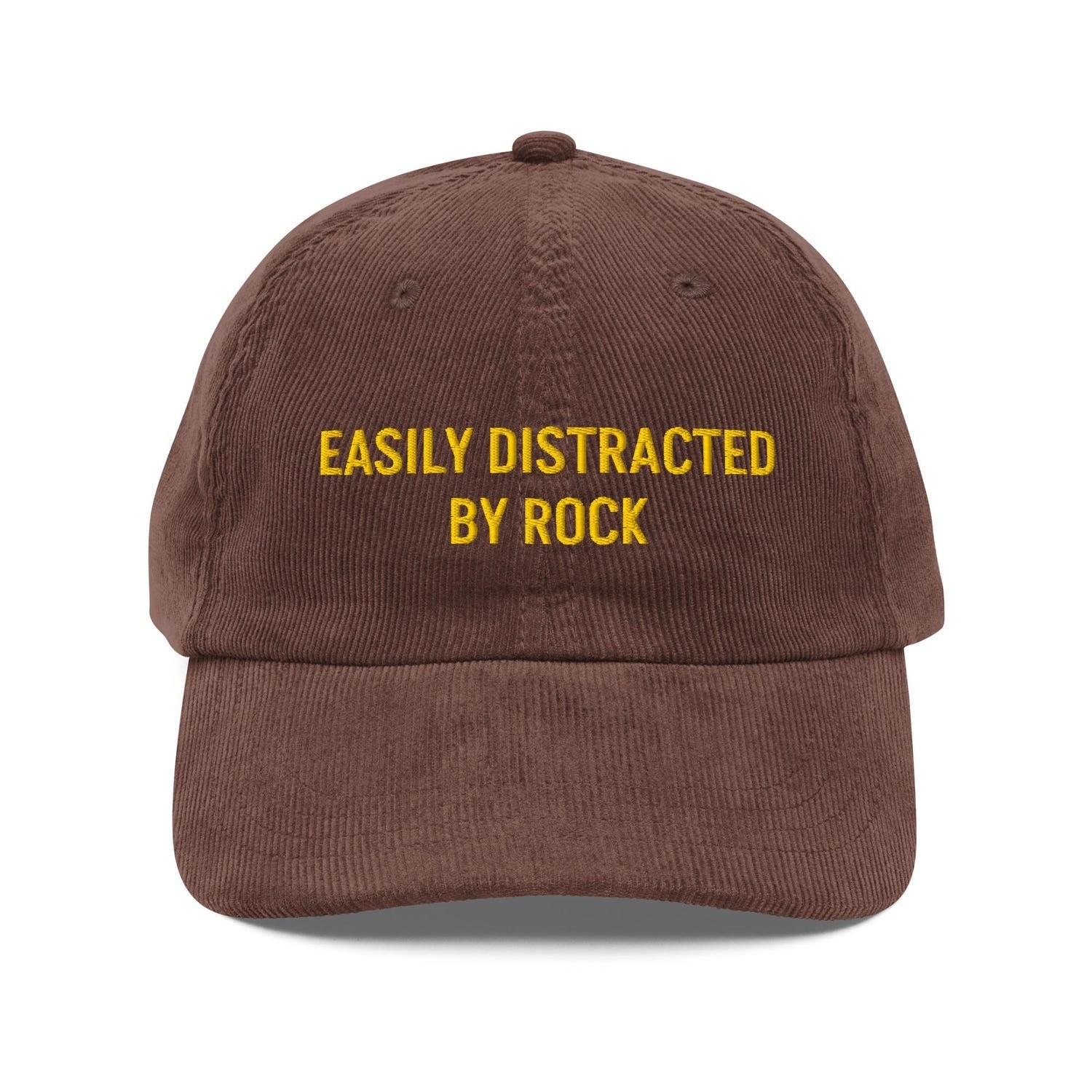 Custom Embroidered Easily Distracted by Rocks Hat V2