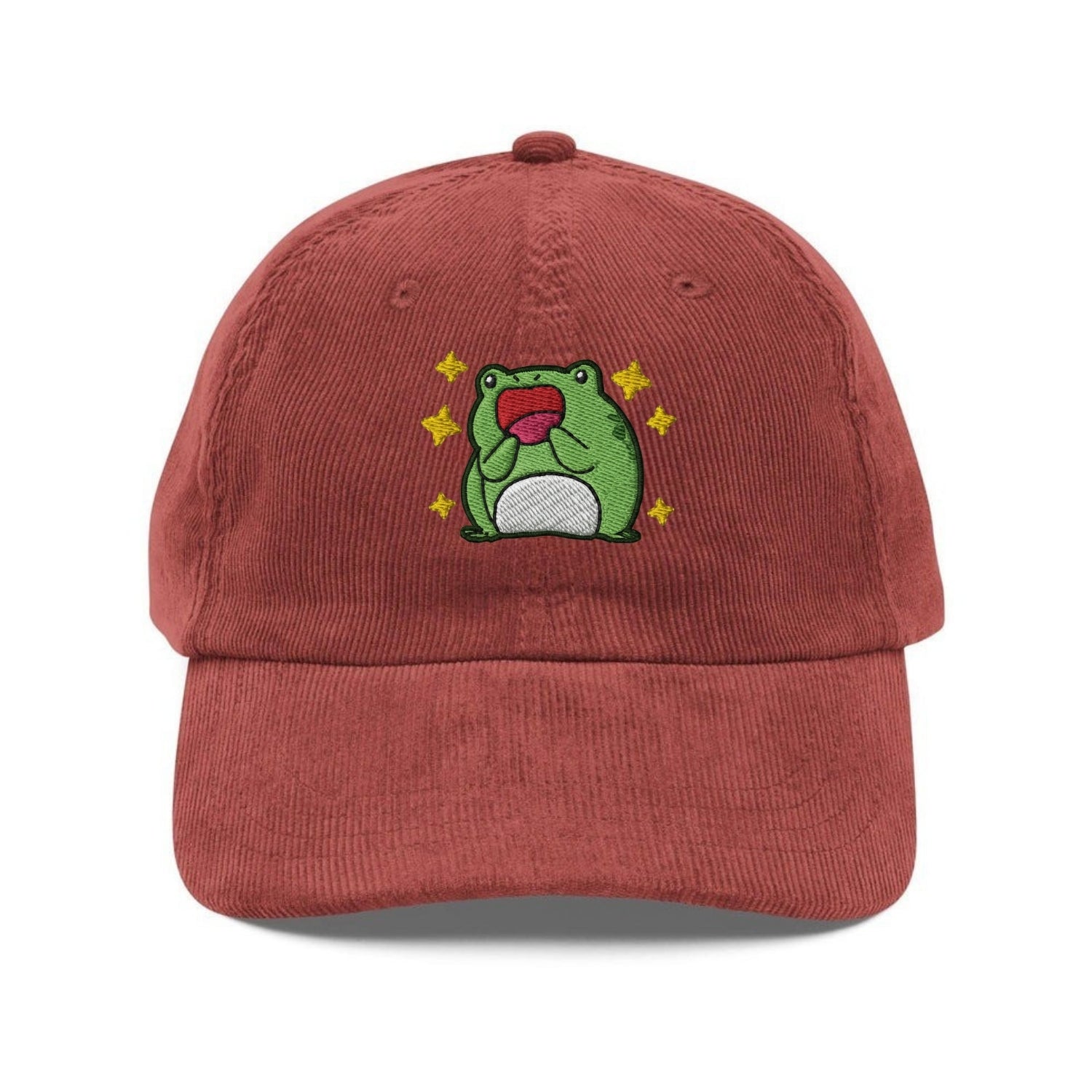 Custom Embroidered Excited Frog Hat