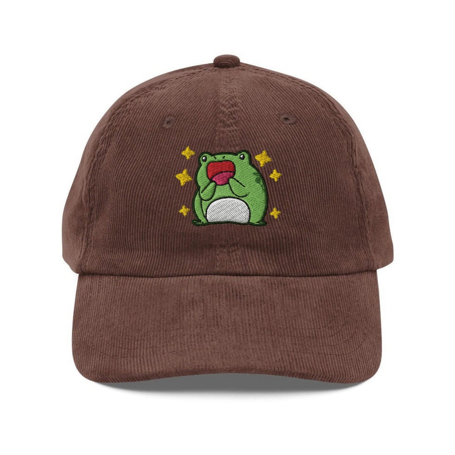 Custom Embroidered Excited Frog Hat