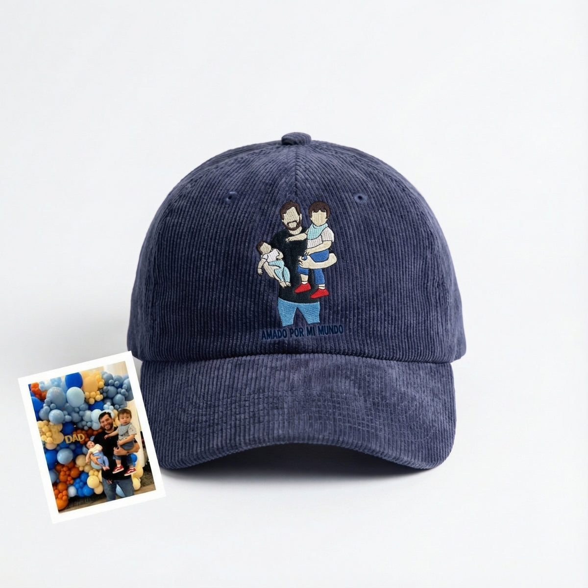 Custom Embroidered Family Hats from Photo | Personalized Family Gift & Memory Hat