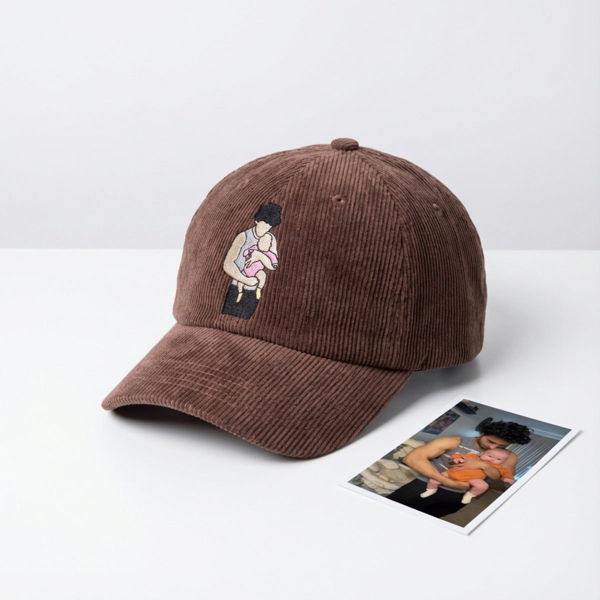 Custom Embroidered Family Hats from Photo | Personalized Family Gift & Memory Hat
