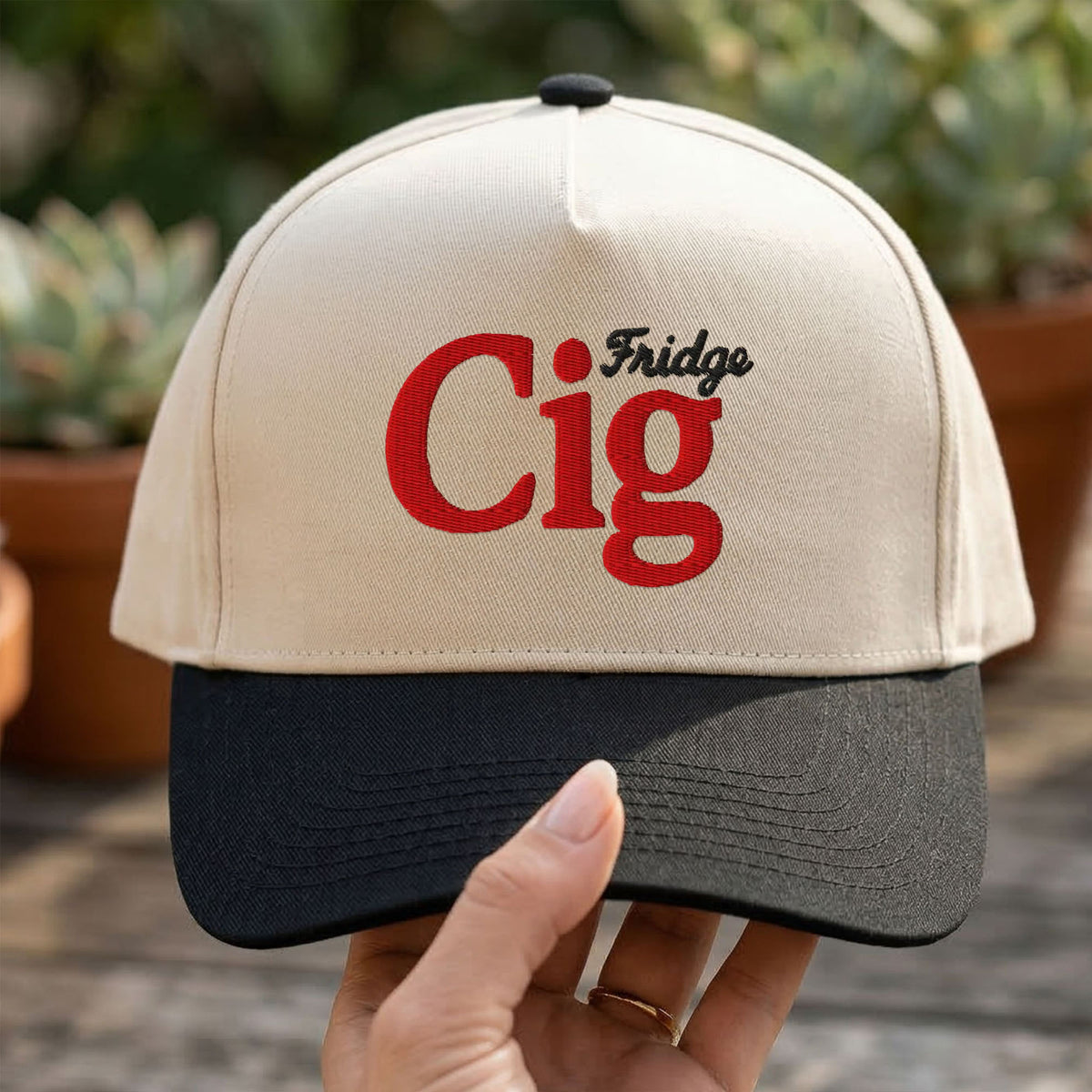 Custom Embroidered Fridge Cig Snapback Hat