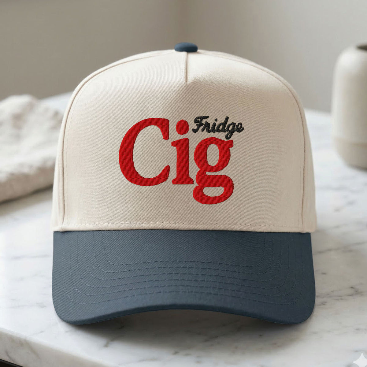 Custom Embroidered Fridge Cig Snapback Hat