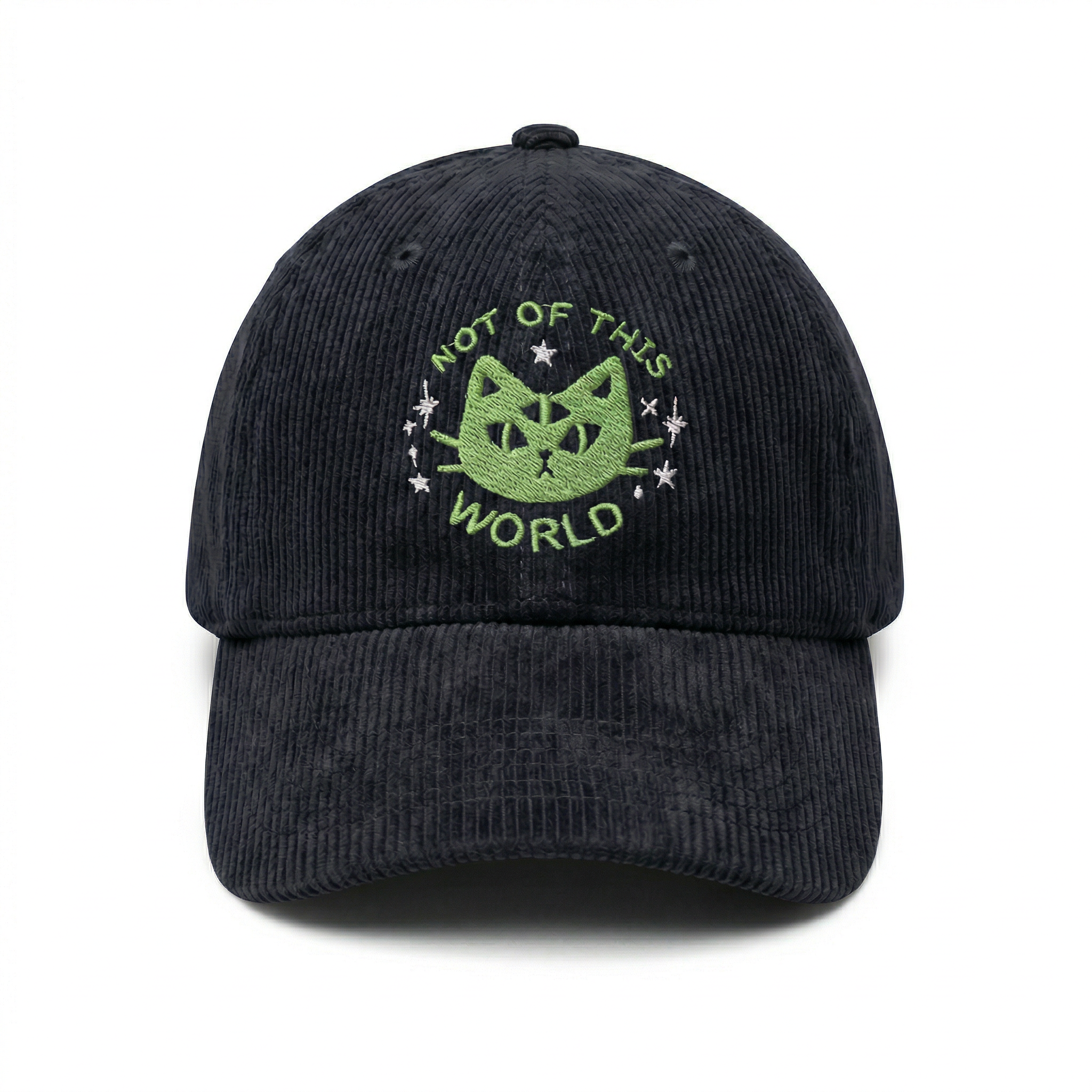 Custom Not Of This World Alien Cat Embroidered Hat – Adjustable Dad Cap