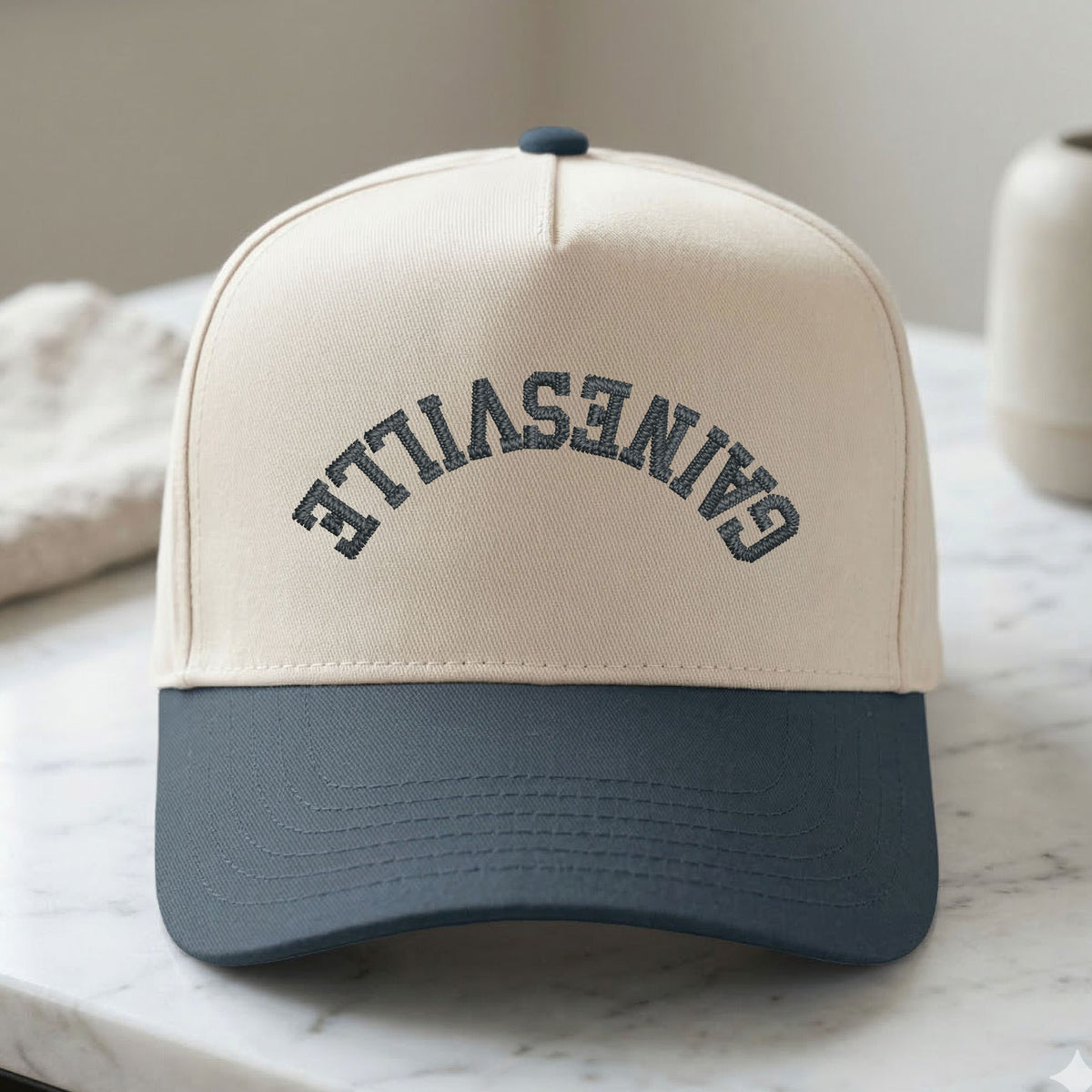 Custom Embroidered Gainesville Upside Down Snapback Hat