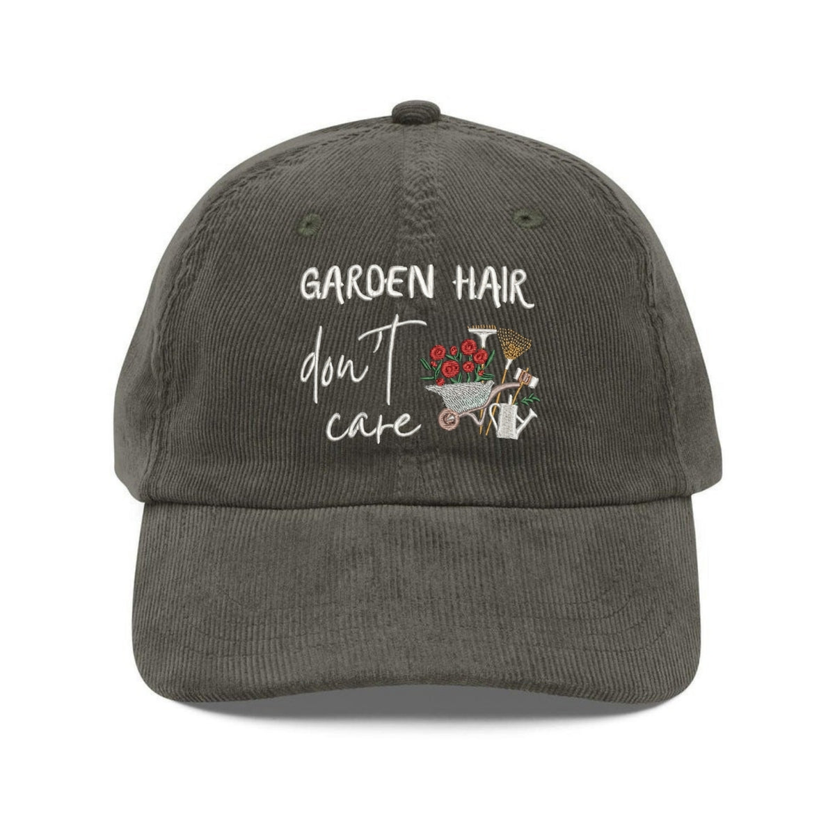 Custom Embroidered Garden Hair, Don’t Care Hat - Plant Lover Dad Cap