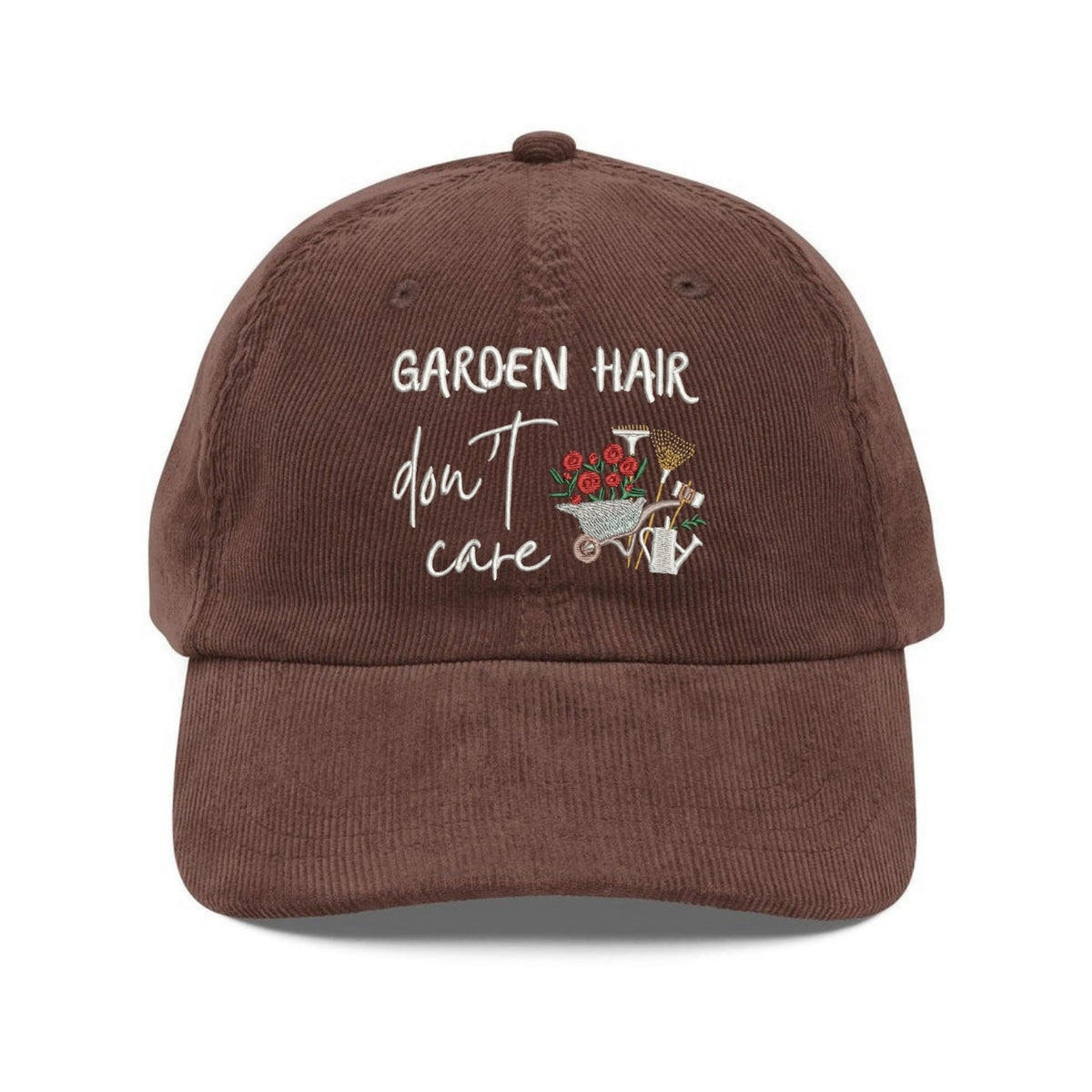 Custom Embroidered Garden Hair, Don’t Care Hat - Plant Lover Dad Cap