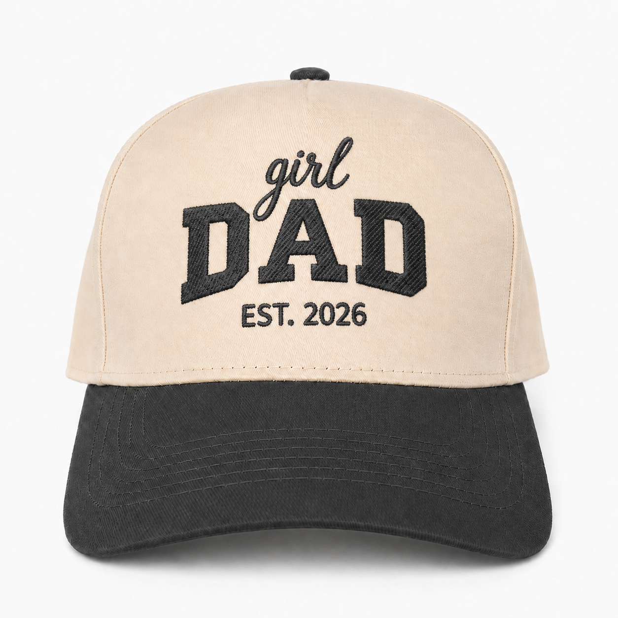 Custom Embroidered Girl Dad Est 2026 Snapback Hat