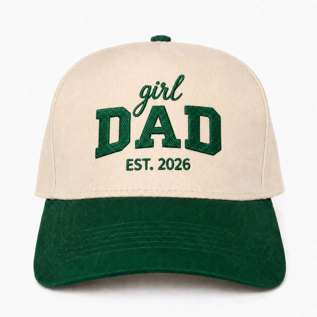 Custom Embroidered Girl Dad Est 2026 Snapback Hat