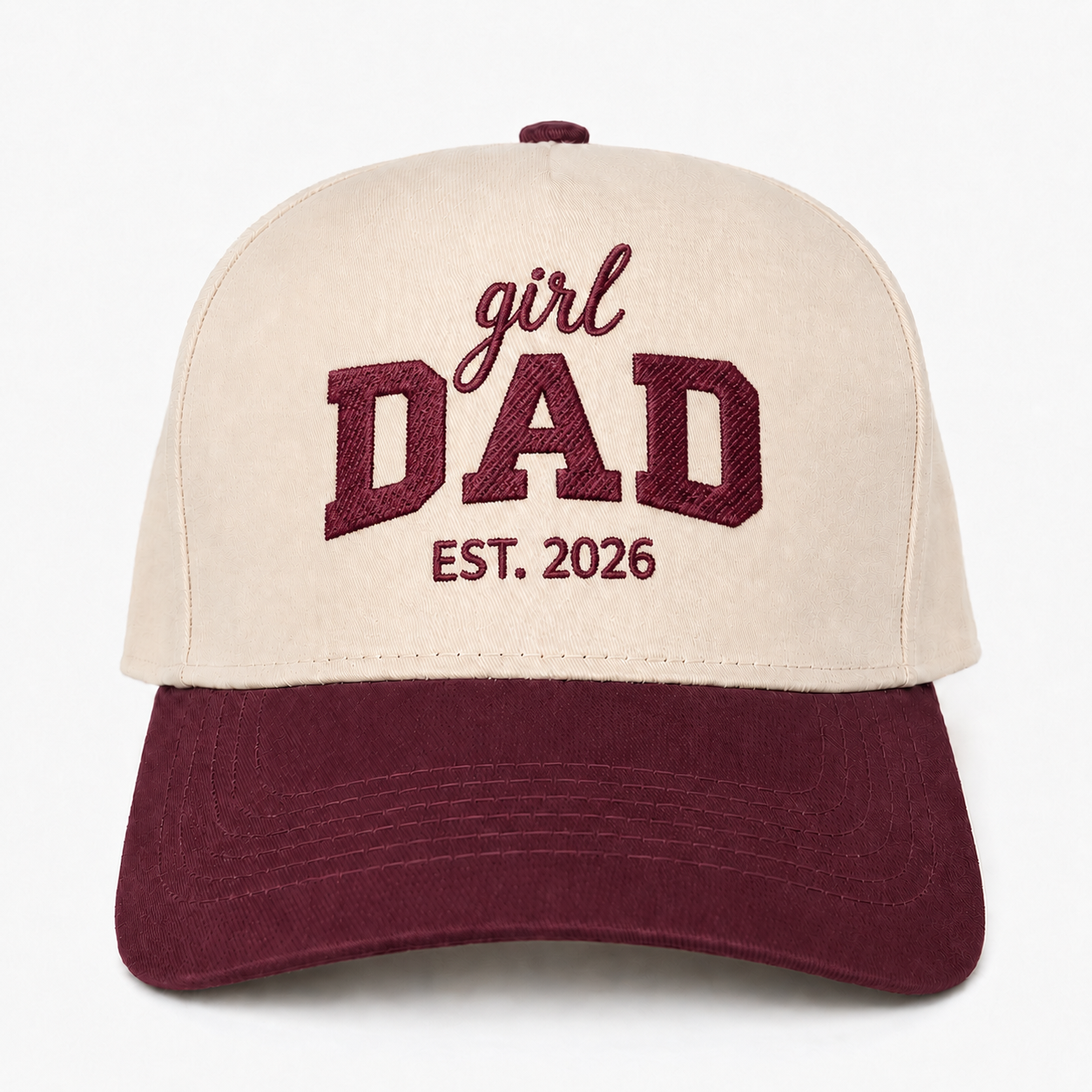 Custom Embroidered Girl Dad Est 2026 Snapback Hat