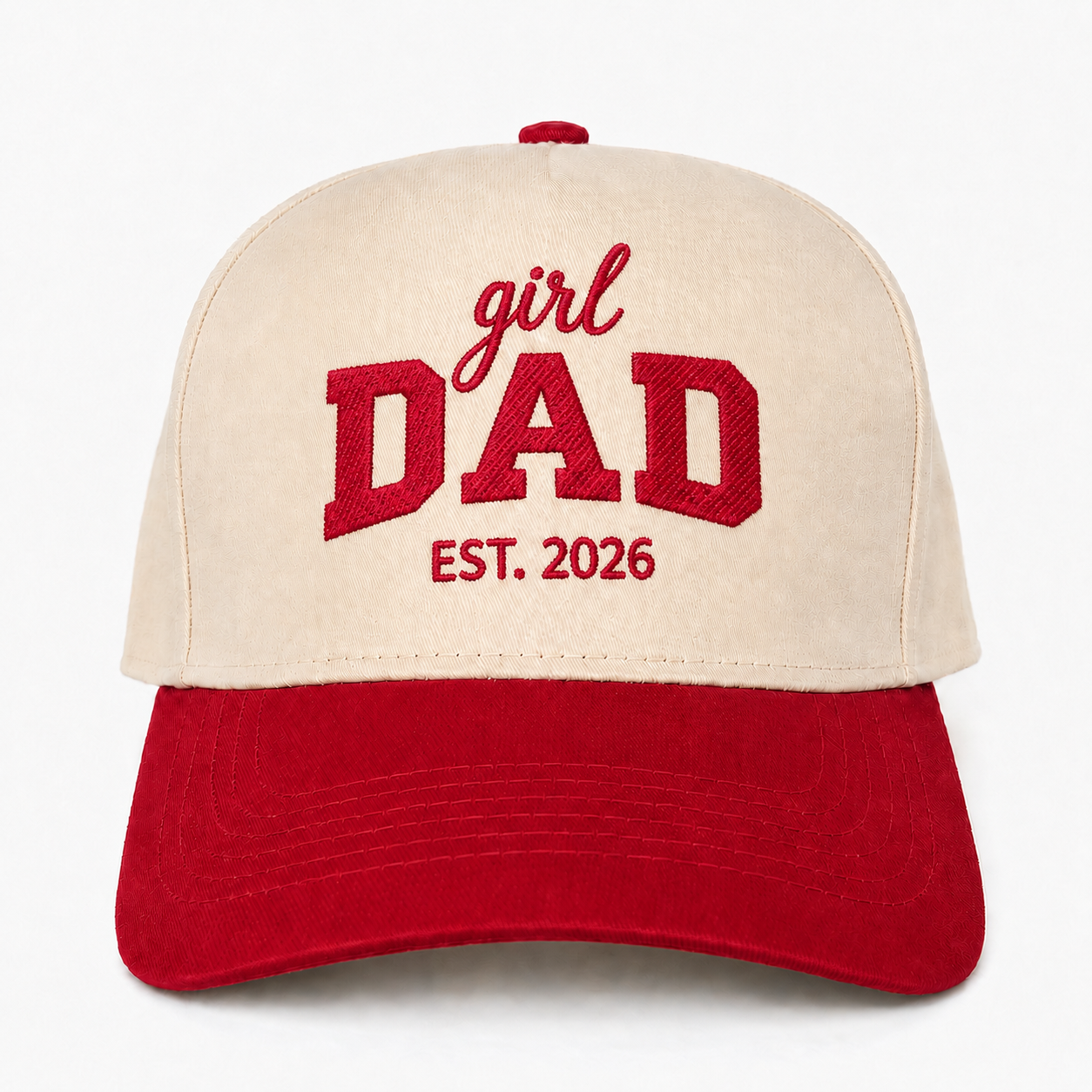 Custom Embroidered Girl Dad Est 2026 Snapback Hat