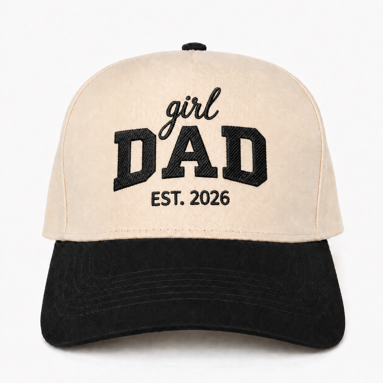 Custom Embroidered Girl Dad Est 2026 Snapback Hat
