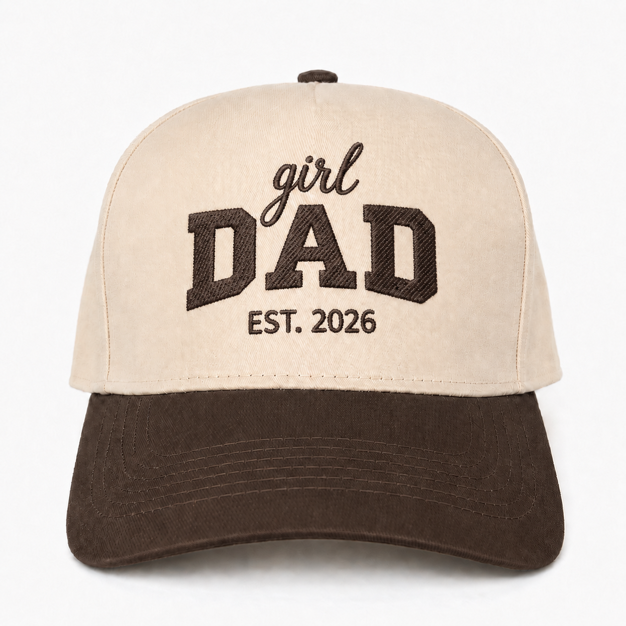 Custom Embroidered Girl Dad Est 2026 Snapback Hat