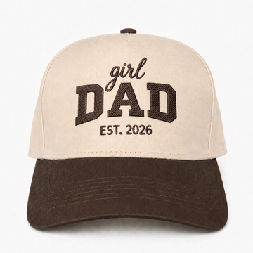 Custom Embroidered Girl Dad Est 2026 Snapback Hat
