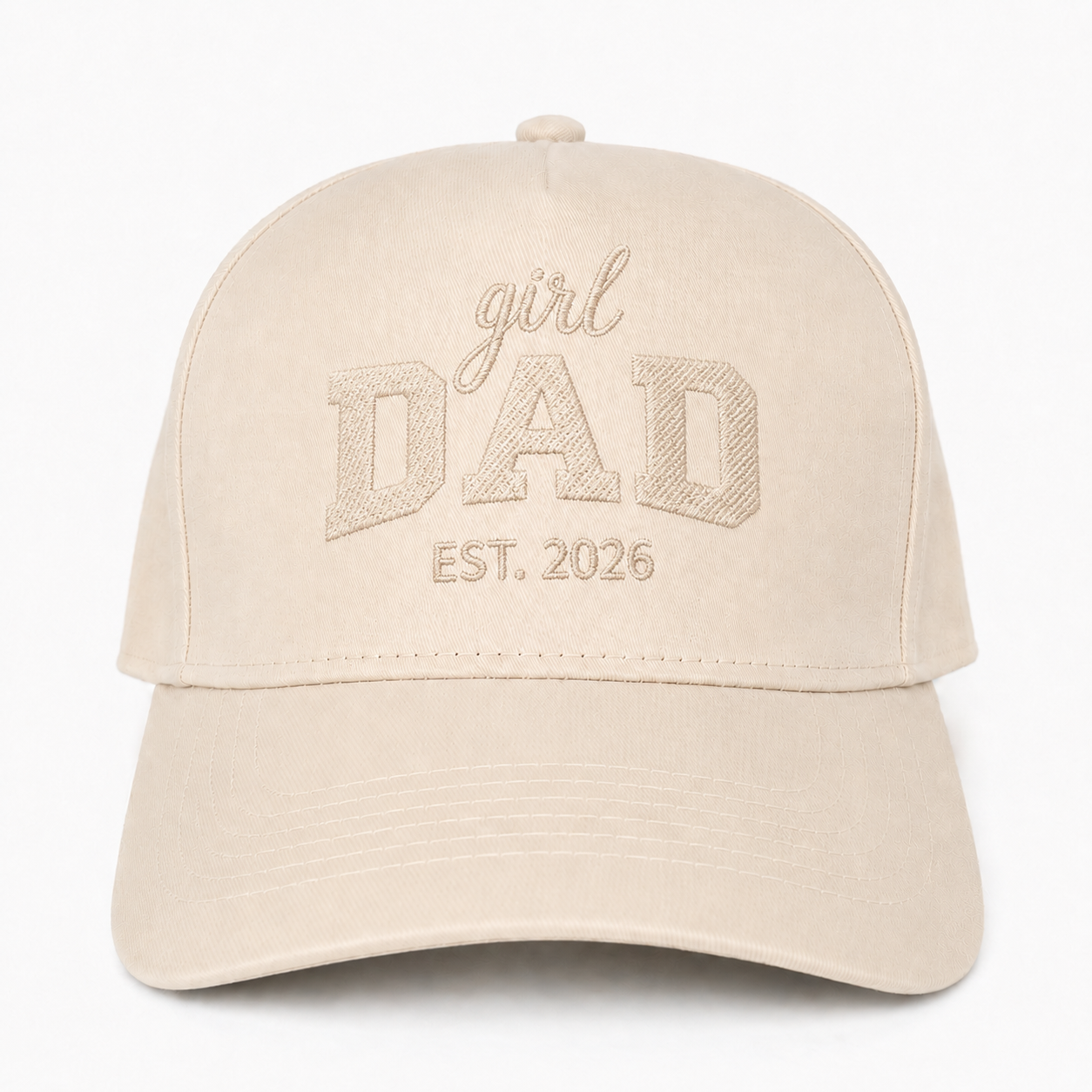 Custom Embroidered Girl Dad Est 2026 Snapback Hat