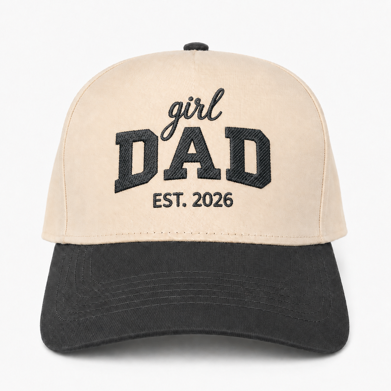 Custom Embroidered Girl Dad Est 2026 Snapback Hat