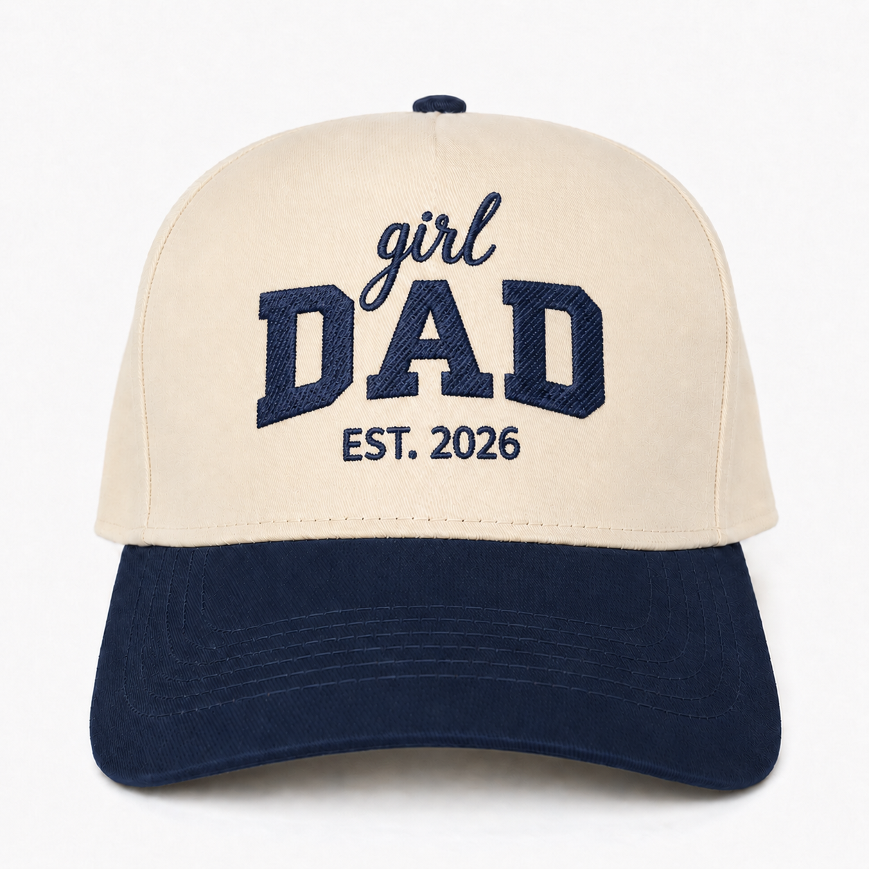 Custom Embroidered Girl Dad Est 2026 Snapback Hat