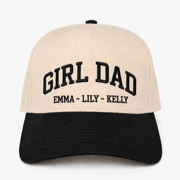 Custom Embroidered Girl Dad Snapback Hat – Personalized Dad Gift Cap