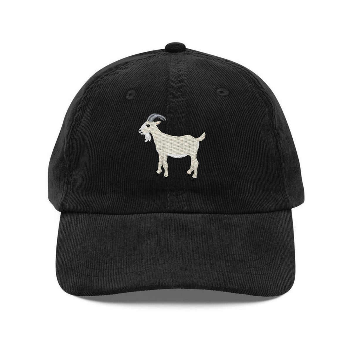Custom Embroidered Goat White Hat