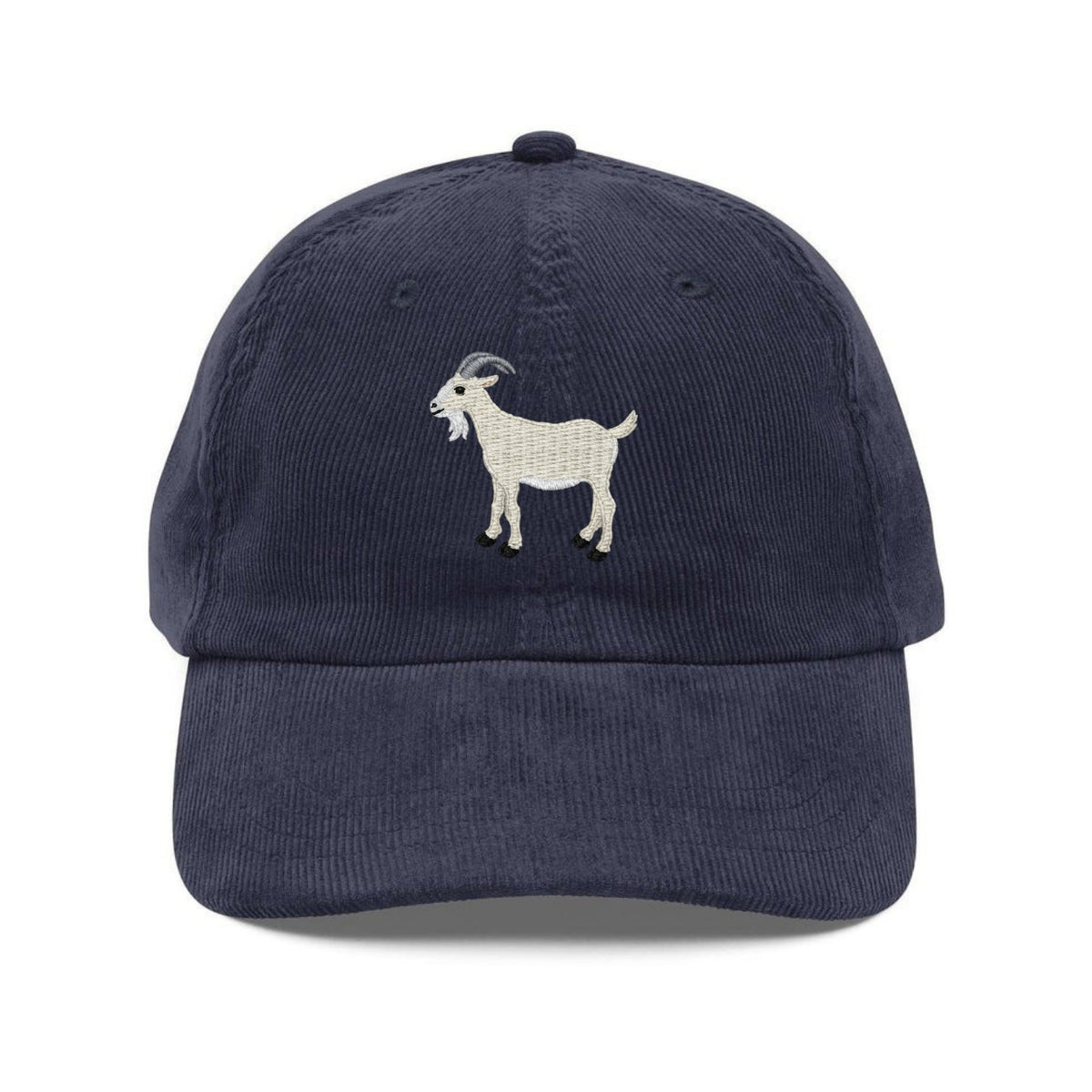Custom Embroidered Goat White Hat