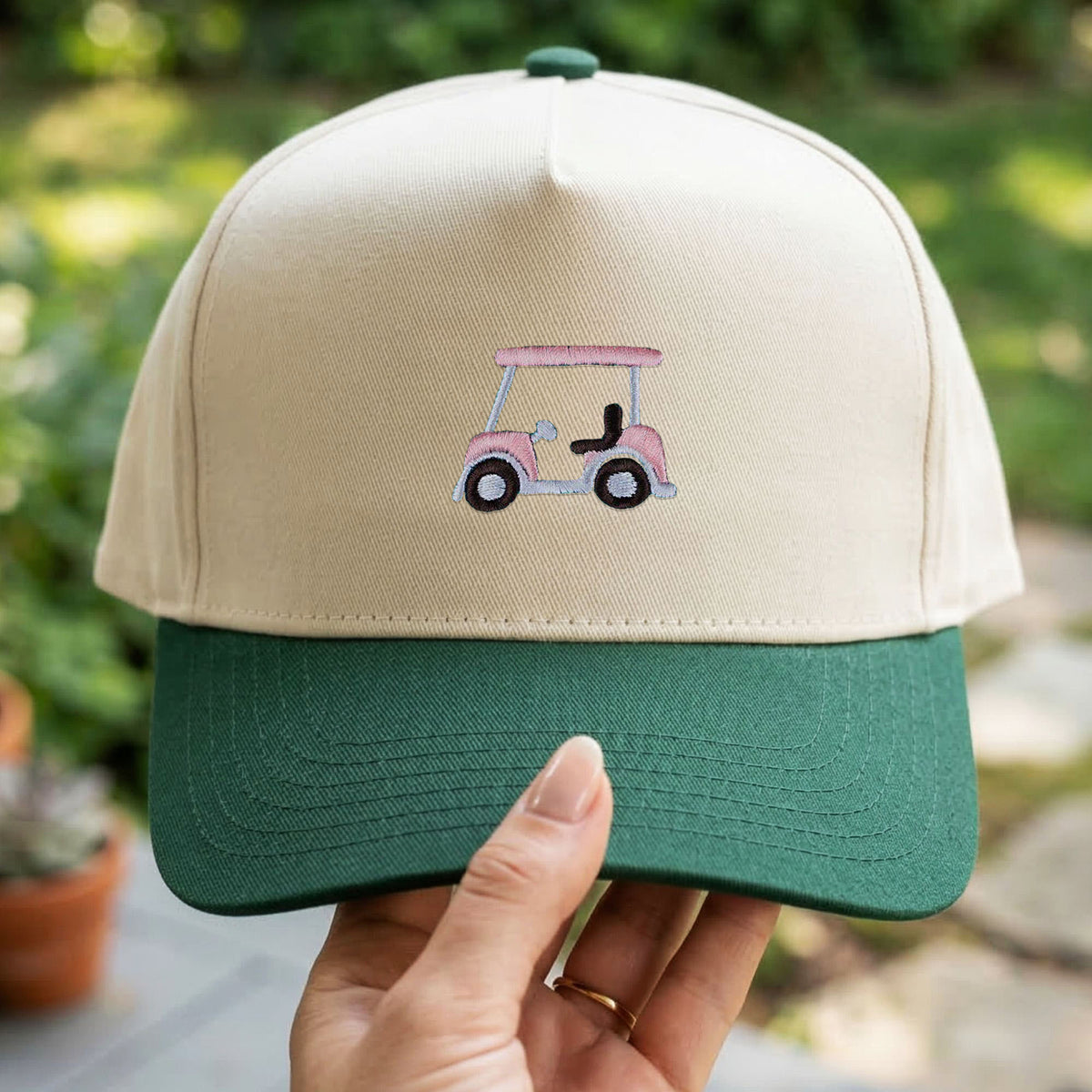 Custom Embroidered Golf Cart Snapback Hat
