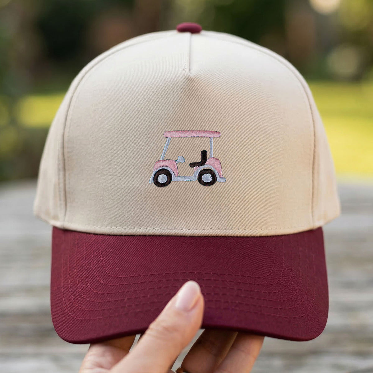 Custom Embroidered Golf Cart Snapback Hat