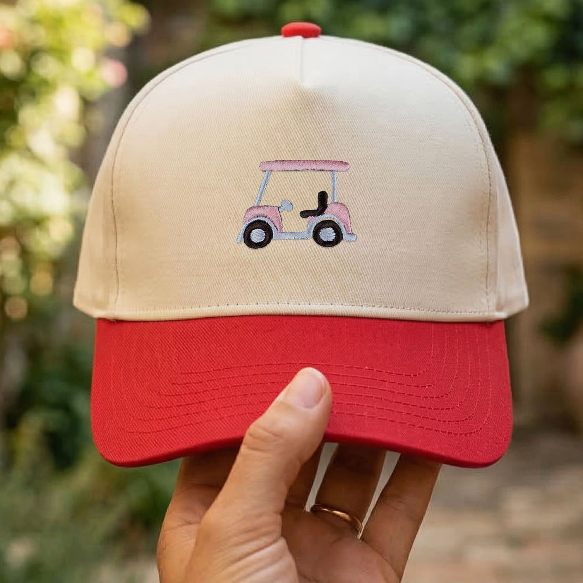 Custom Embroidered Golf Cart Snapback Hat